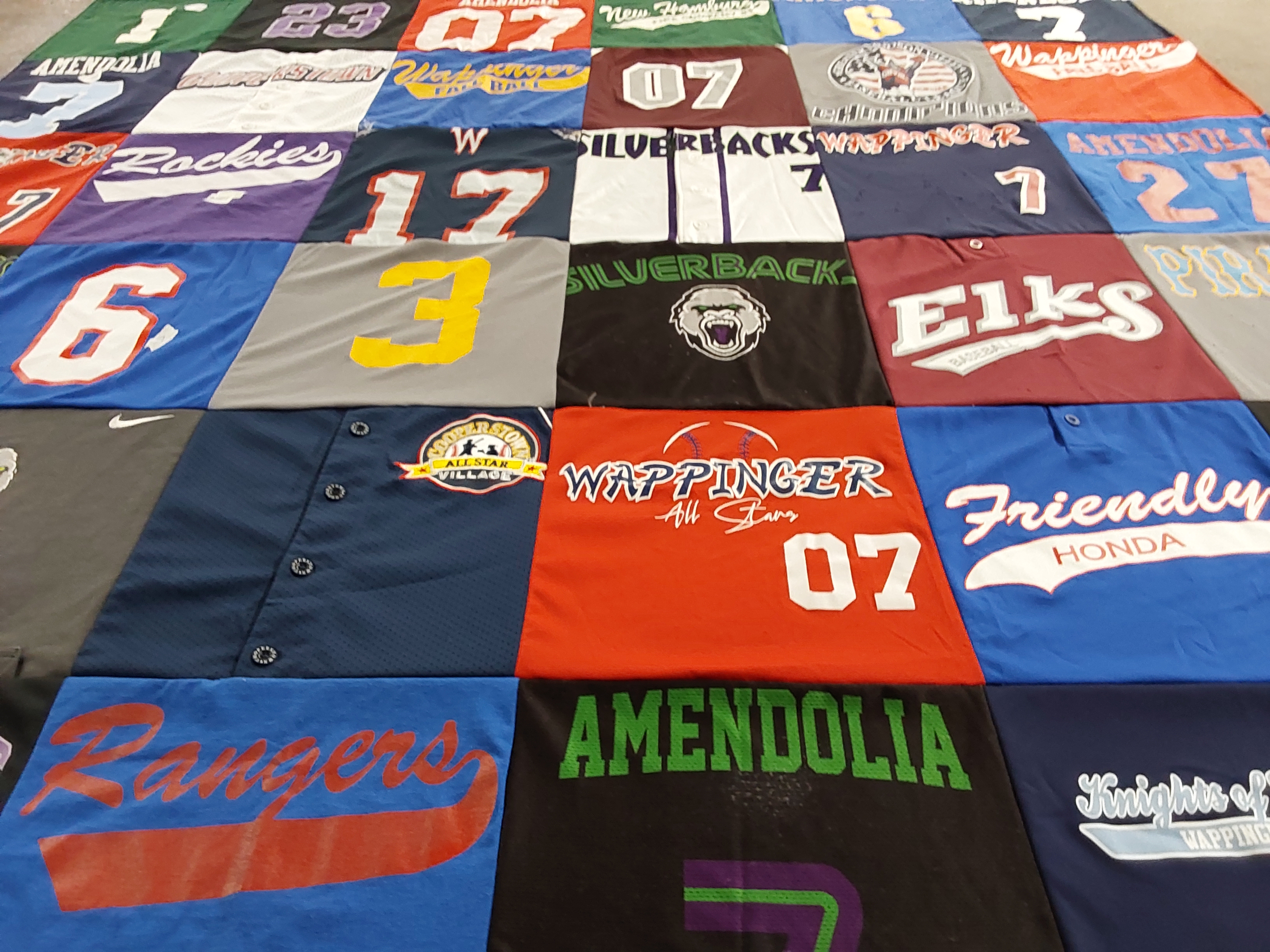 T-shirt quilt featuring wappingers all stars, silverbacks by Nicole from NY
