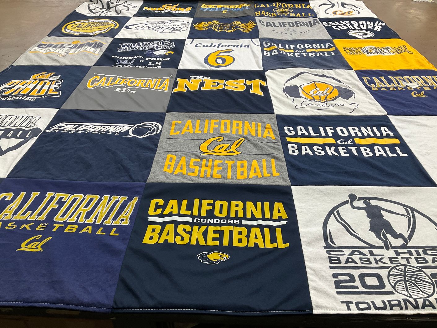 T-shirt quilt featuring california condors basketball by Carlos from CA