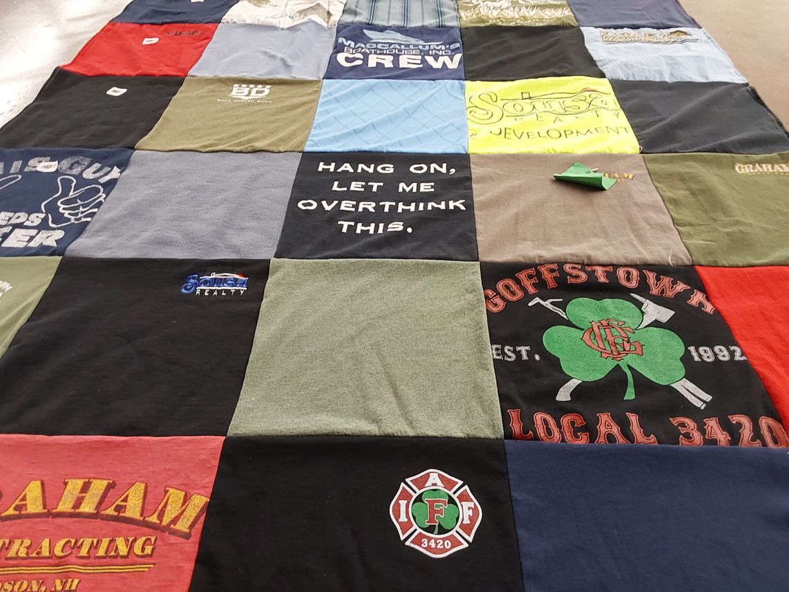 T-shirt quilt from goffstown high school by Allyson from NH