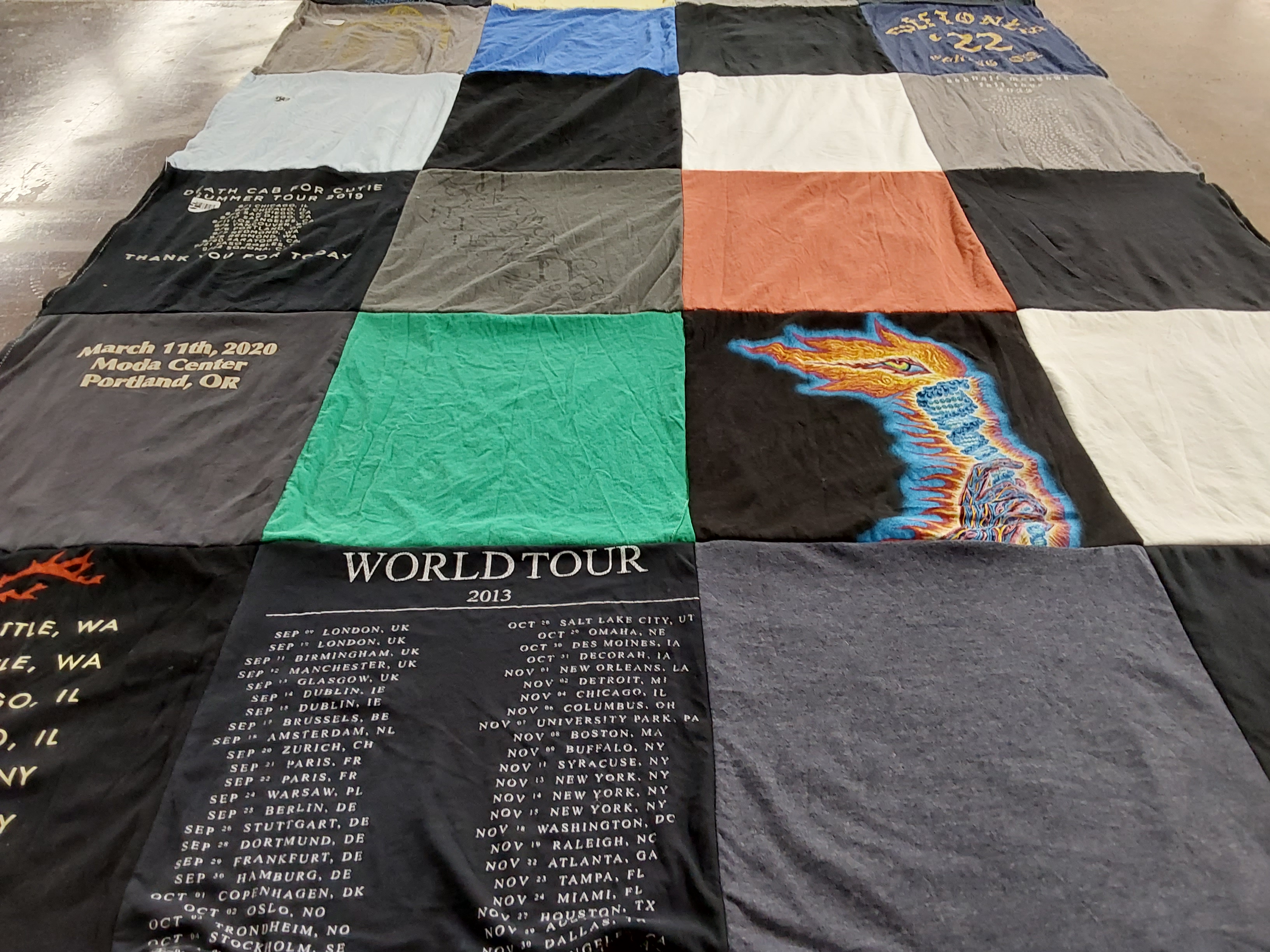 T-shirt quilt with music, design themes by IVY from WA