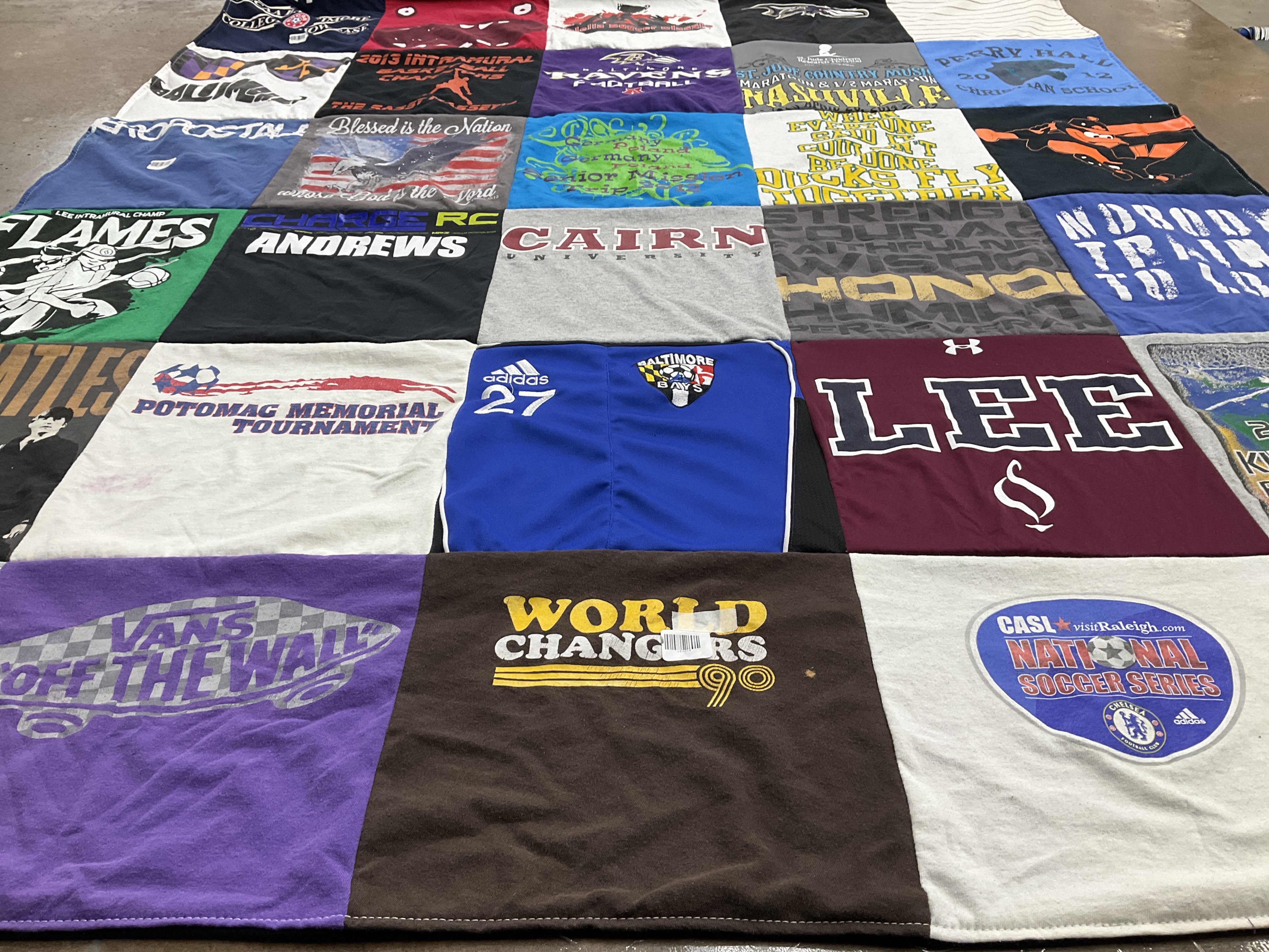 T-shirt quilt featuring potomac memorial tournament, andrew high school by Wanda from MD