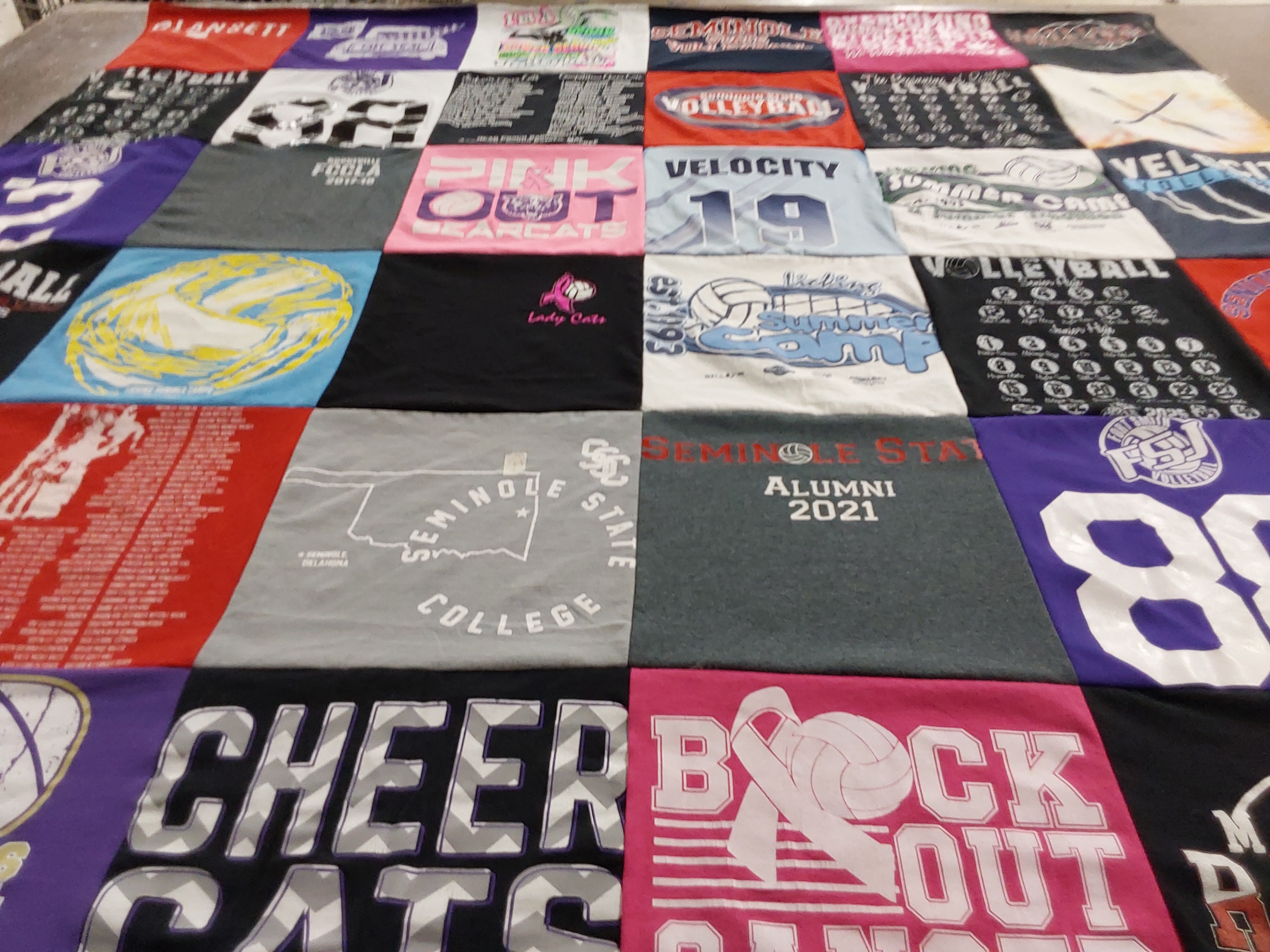 T-shirt quilt from seminole state college by Rachel from AR