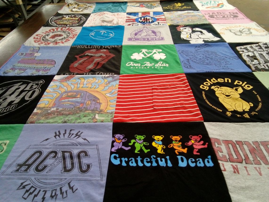 T-shirt quilt from edinboro university by Tracie from PA