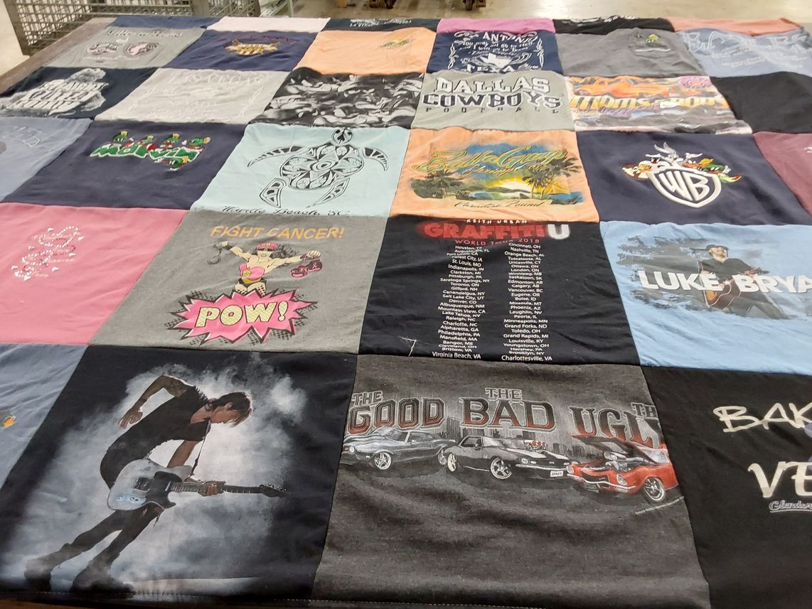 T-shirt quilt featuring dallas cowboys by Tracey from SC