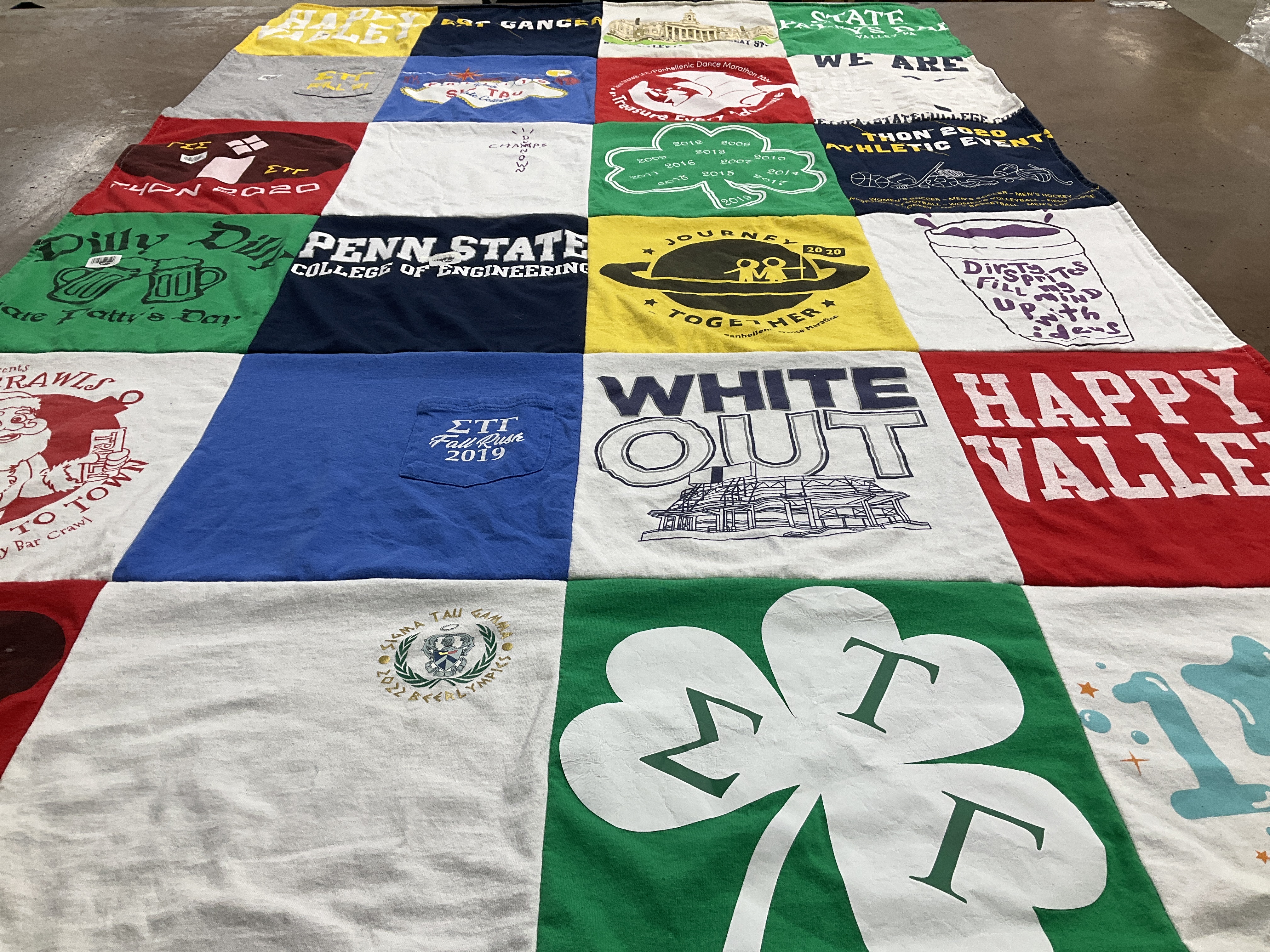 T-shirt quilt from pennsylvania state university by Ilyse from NY
