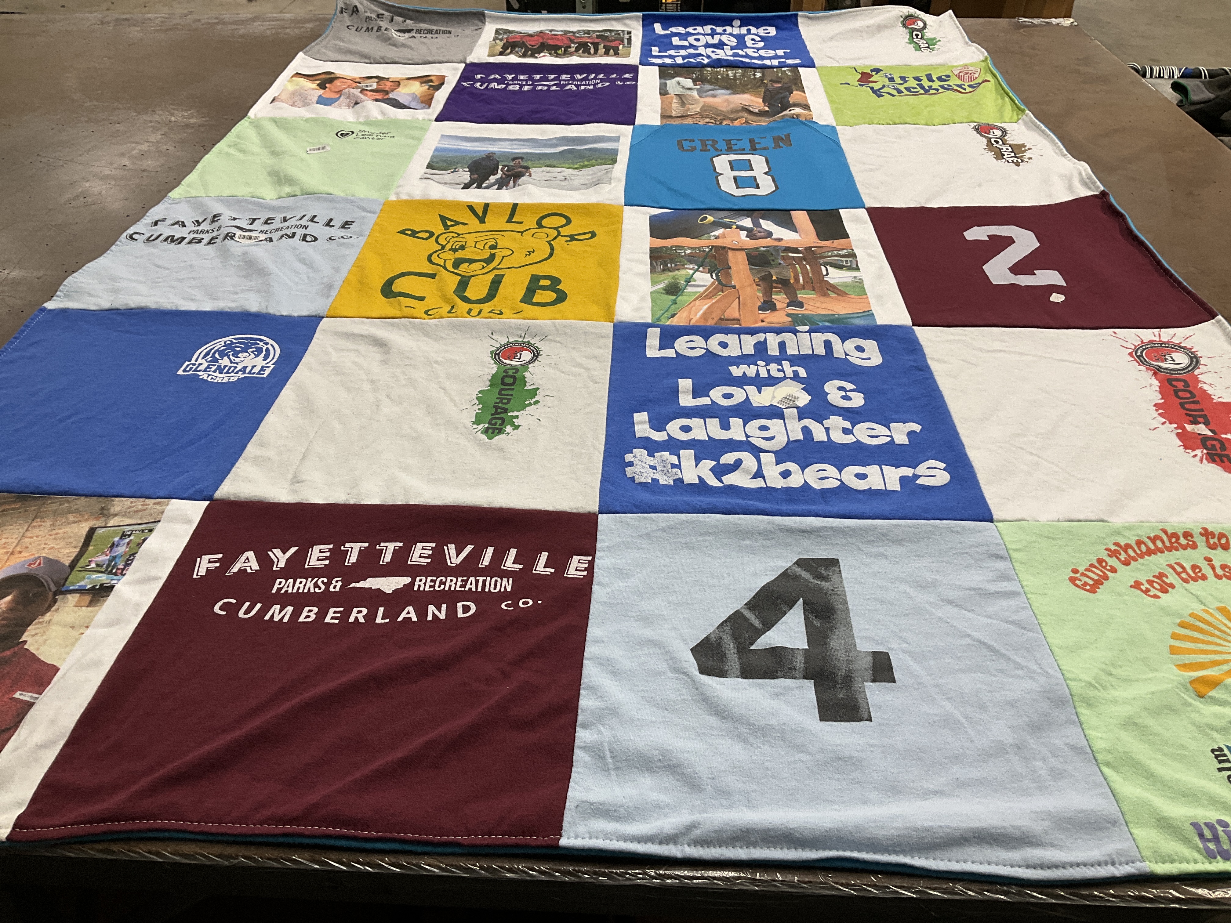 T-shirt quilt from glendale school by Jennifer from TX
