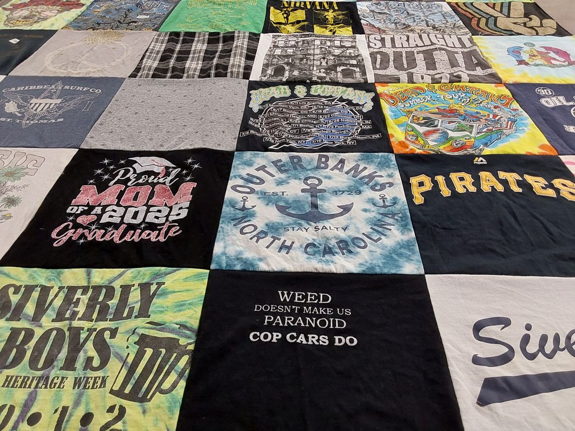 T-shirt quilt featuring pittsburgh pirates by Carrie from PA