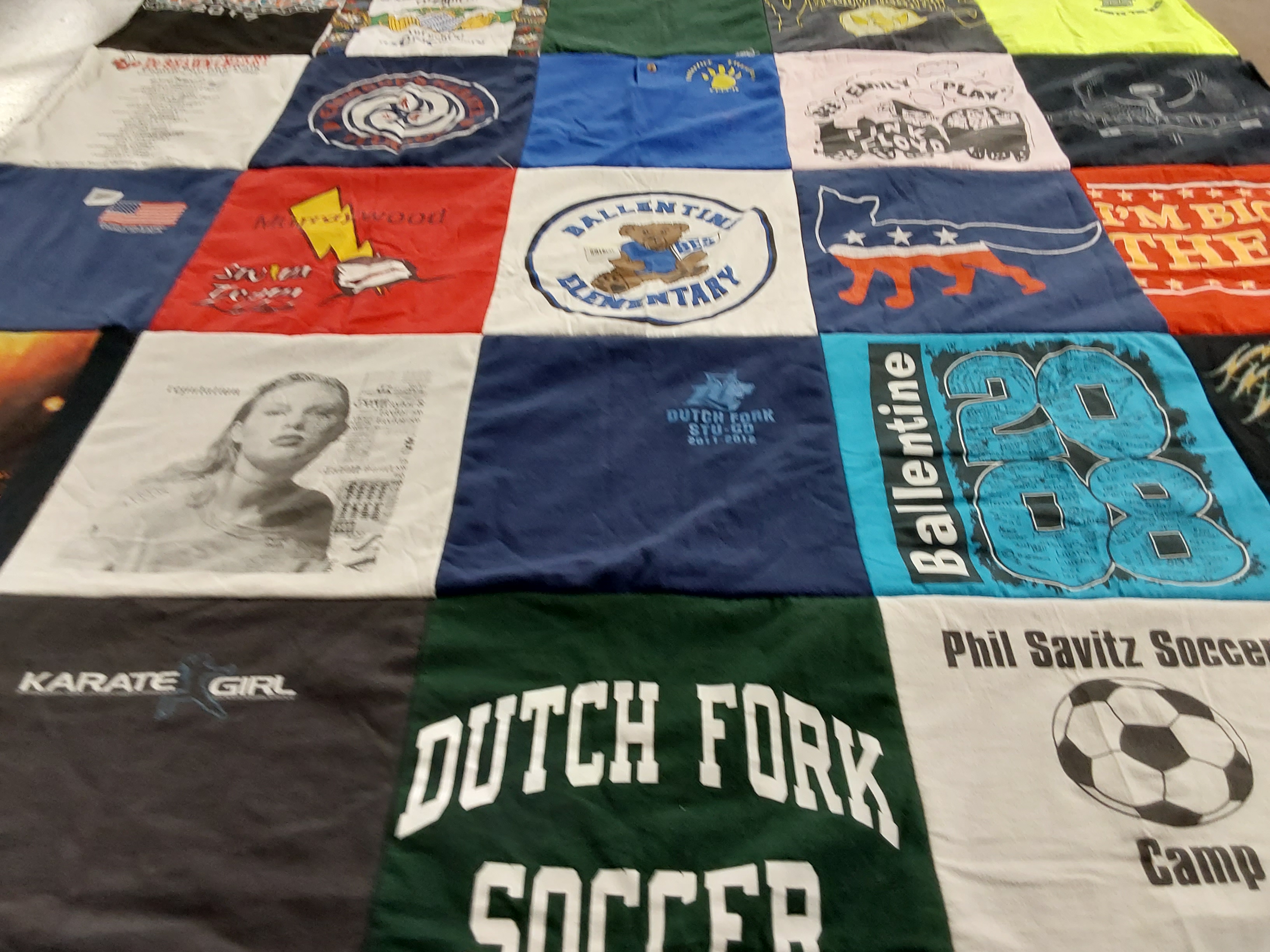 T-shirt quilt featuring dutch fork soccer team by Robyn from SC