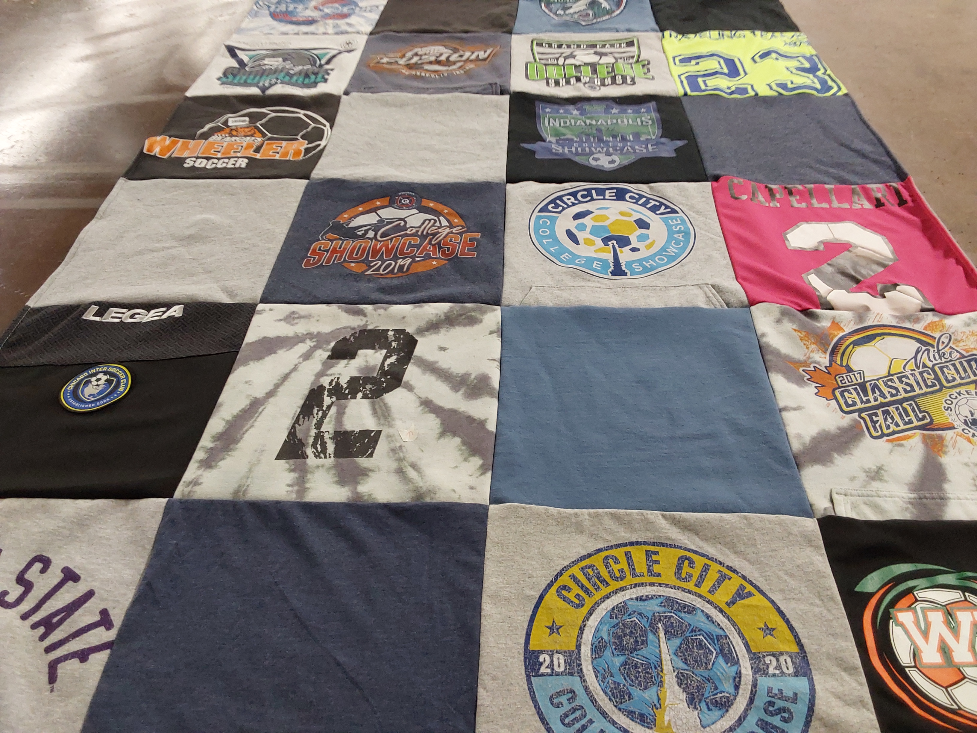 T-shirt quilt from indiana state university by Melissa from IN