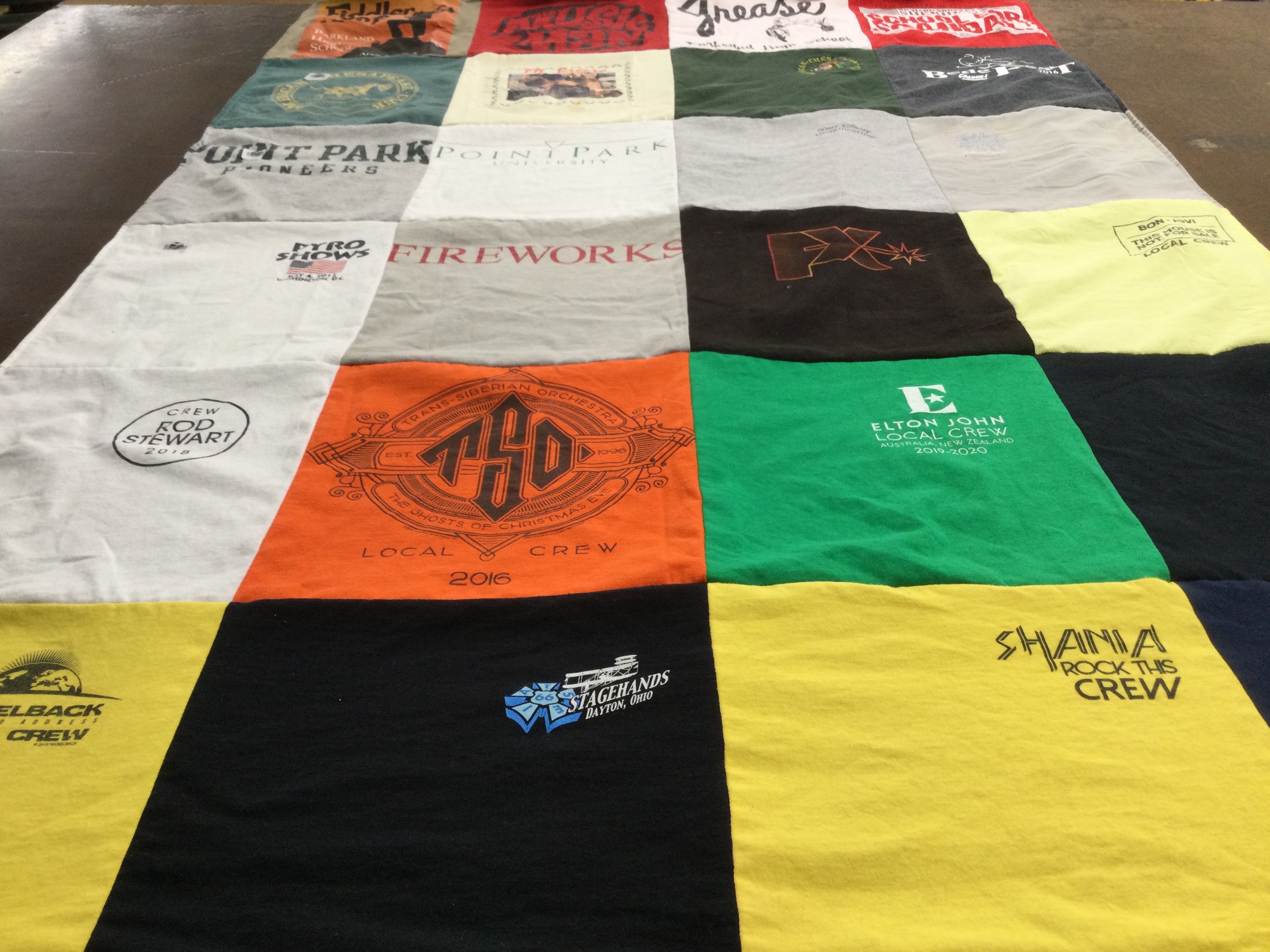 T-shirt quilt from point park university by Nancy from PA