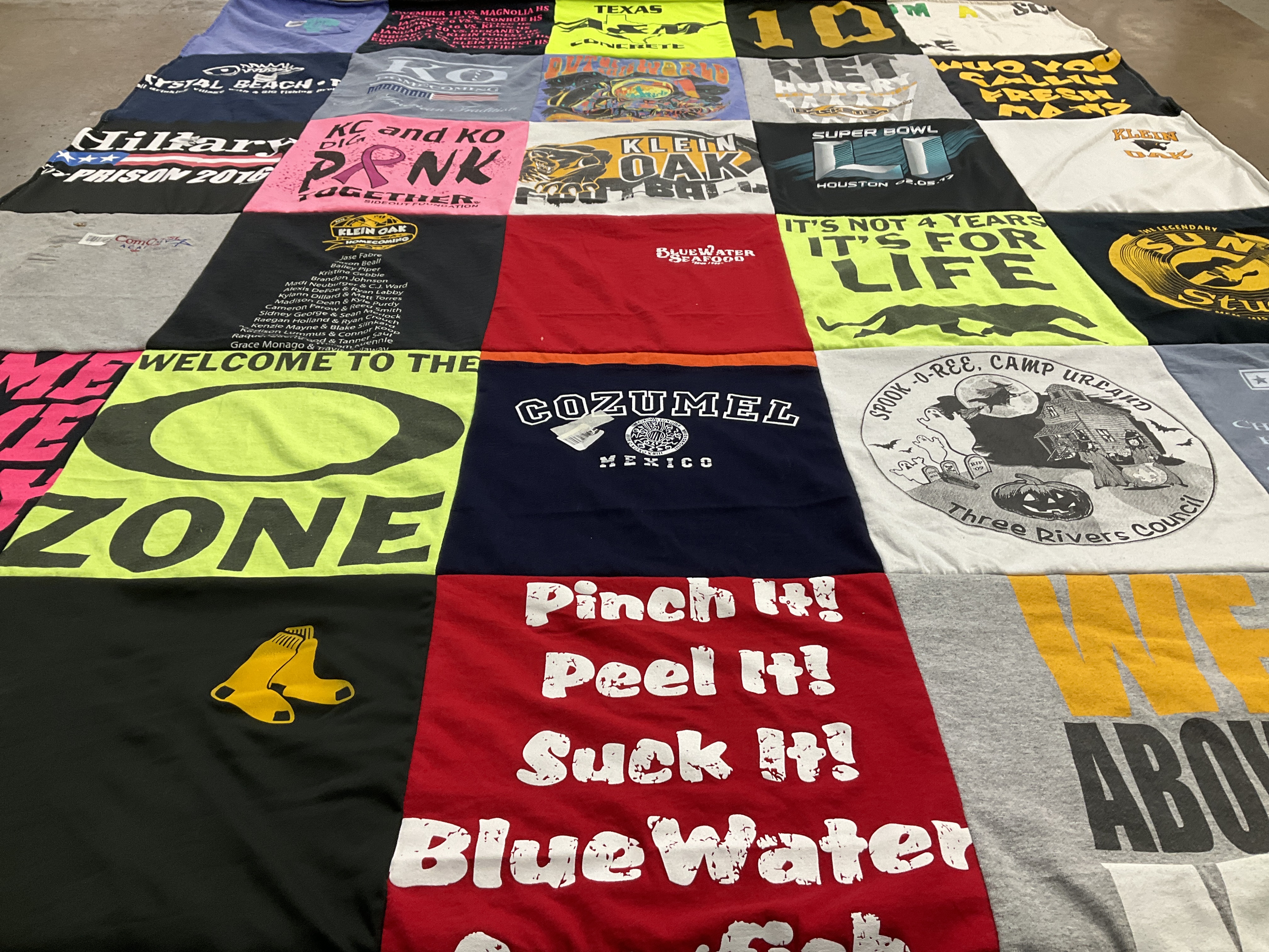 T-shirt quilt featuring boston red sox by Edward from TX