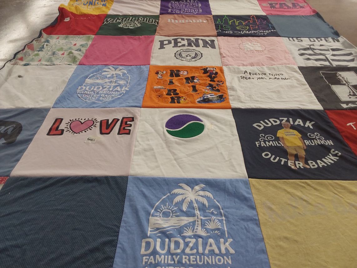 T-shirt quilt from university of pennsylvania by Mindy from FL