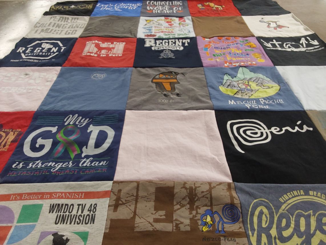 T-shirt quilt from regent university by Violeta from MD