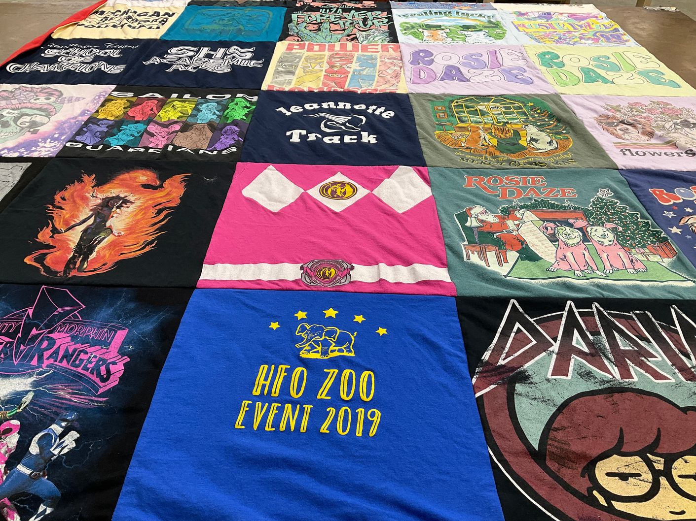T-shirt quilt from jeannette track and field by Elmira from MI