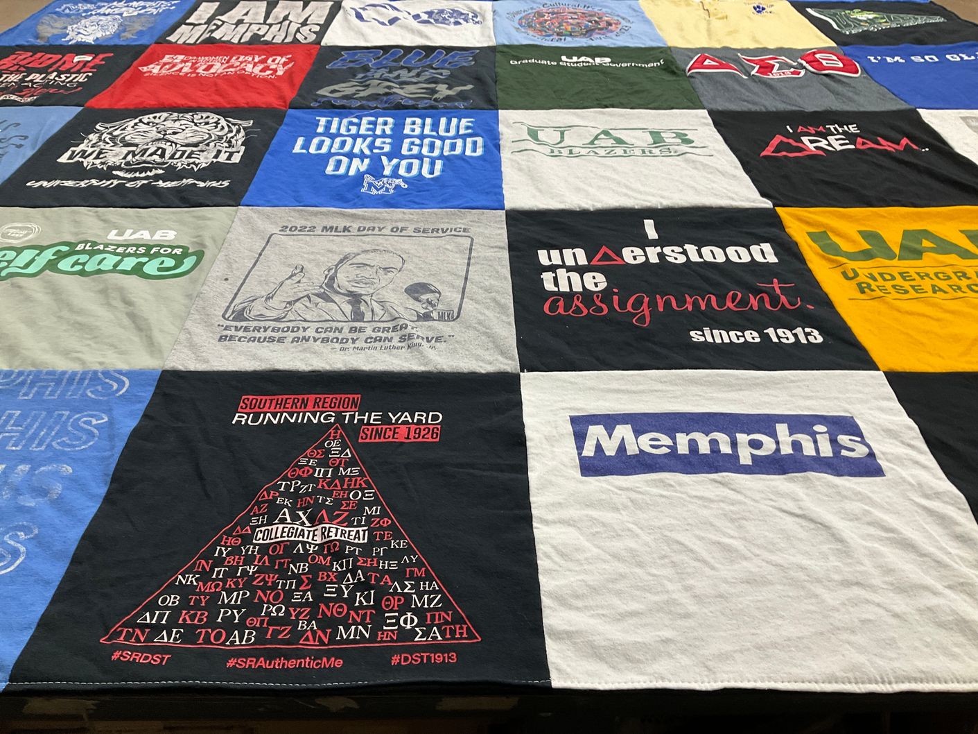 T-shirt quilt featuring uab blazers by Madison from AL
