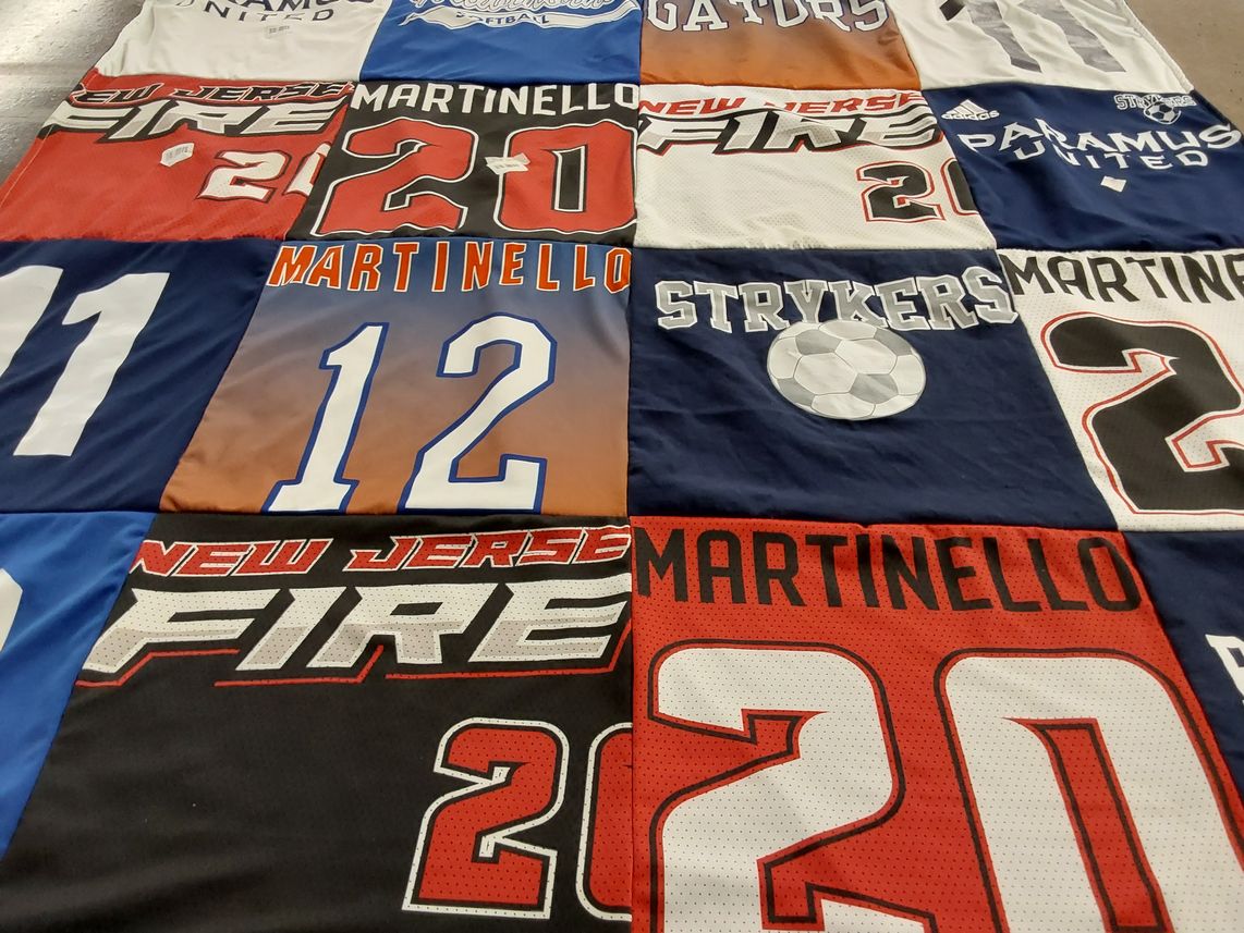 T-shirt quilt featuring new jersey fire by Tanya from NJ