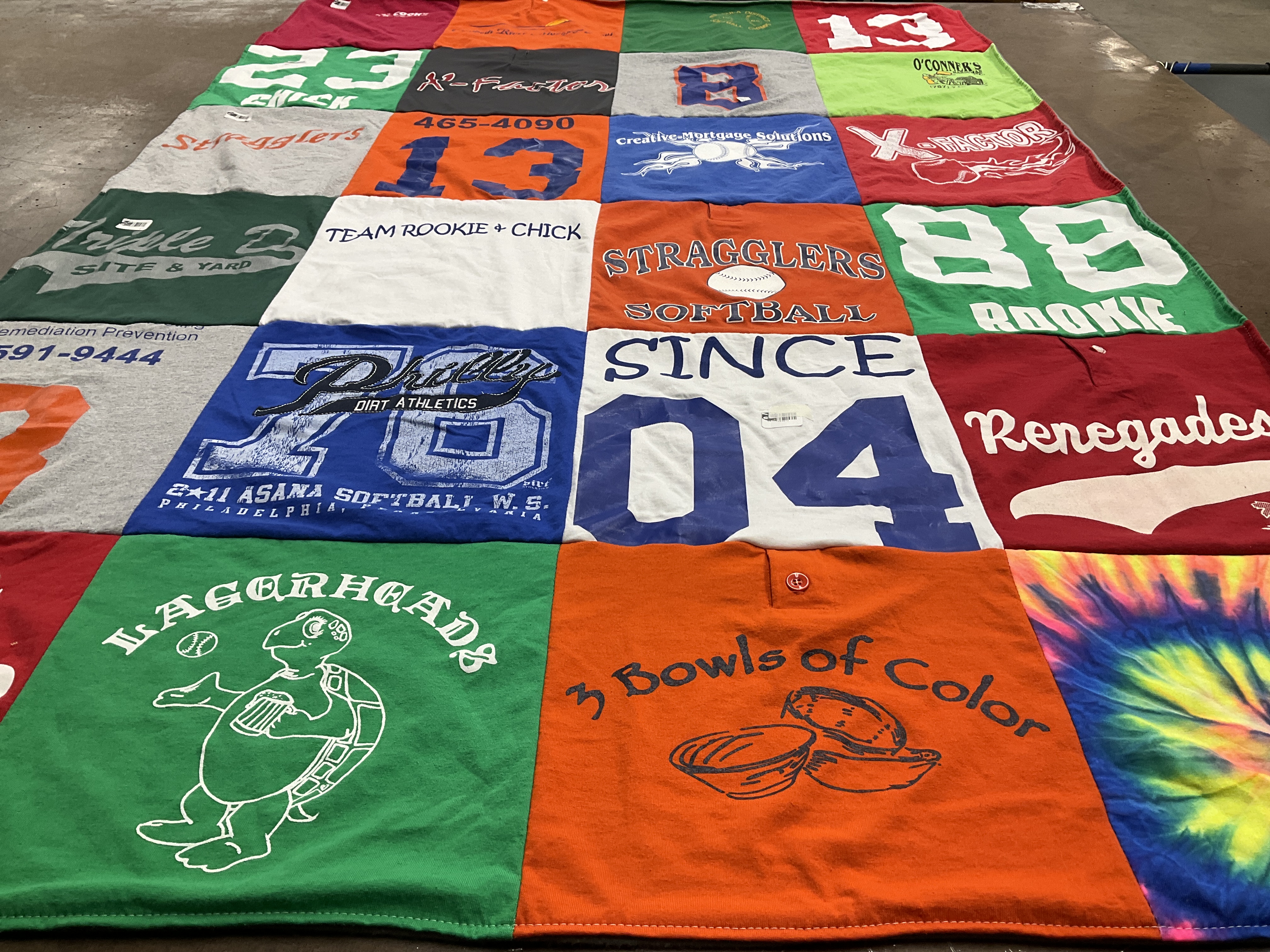 T-shirt quilt from philadelphia state university by Carolyn from VA