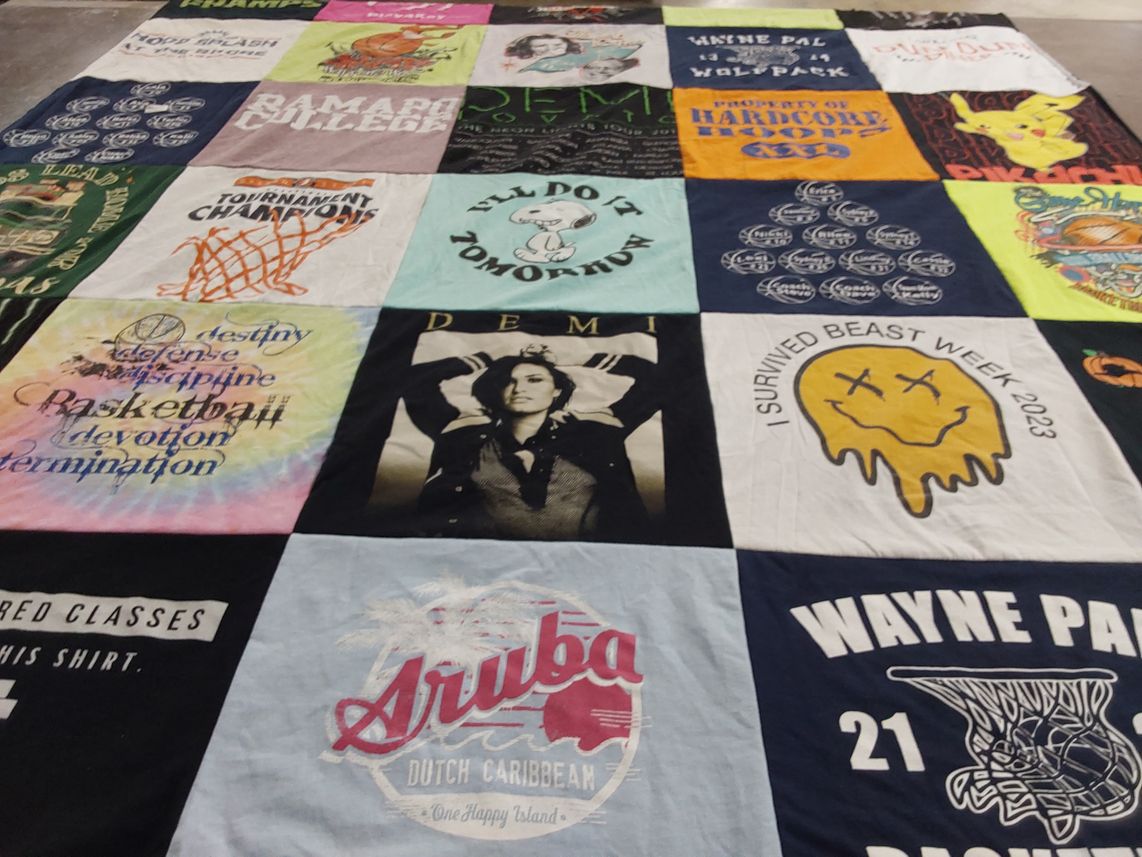 T-shirt quilt featuring wayne park basketball by Kelly from NJ