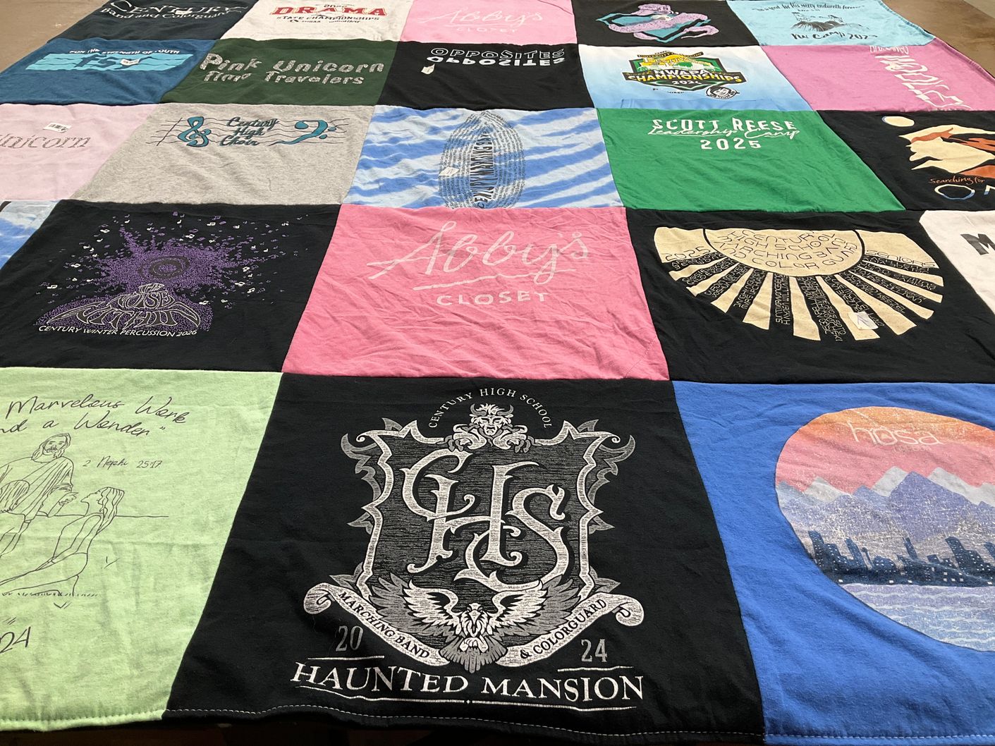T-shirt quilt from century high school by Theresa from OR