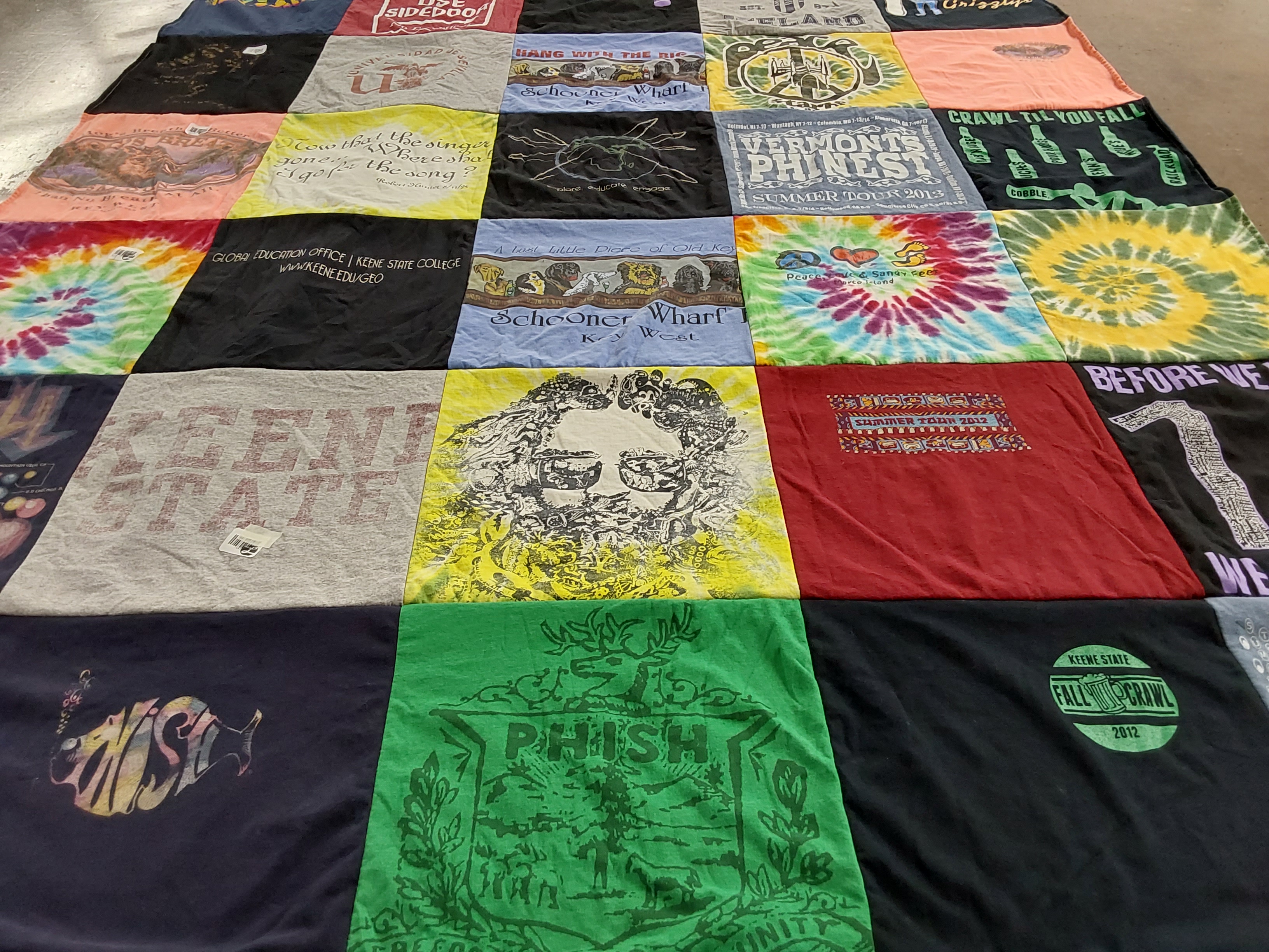 T-shirt quilt from keene state college by Mary from FL