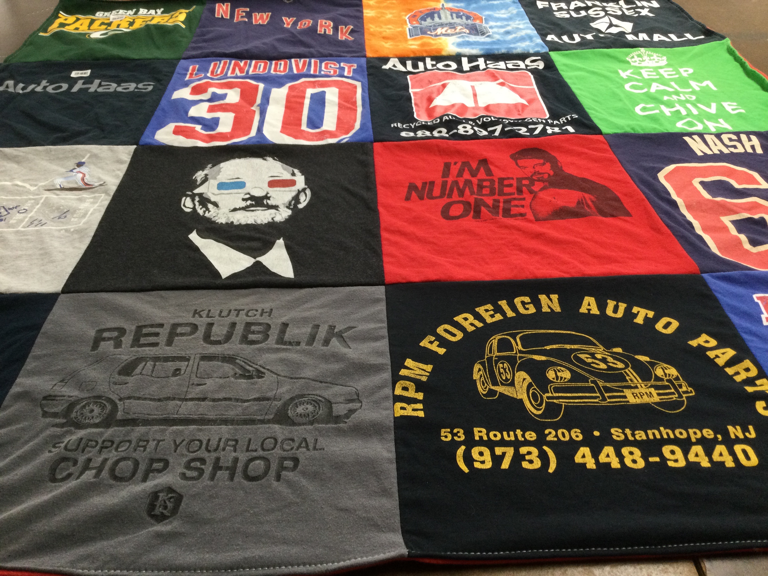 T-shirt quilt featuring green bay packers by Michael from NJ