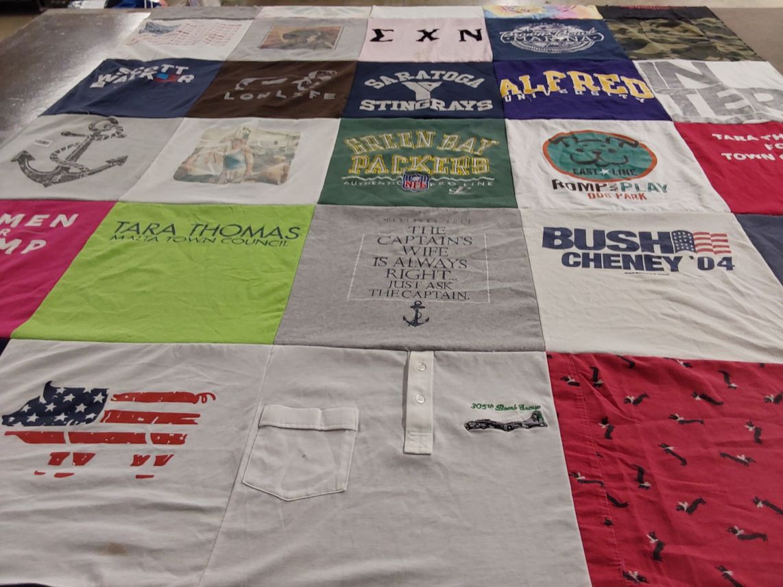 T-shirt quilt featuring green bay packers by Tara from NY