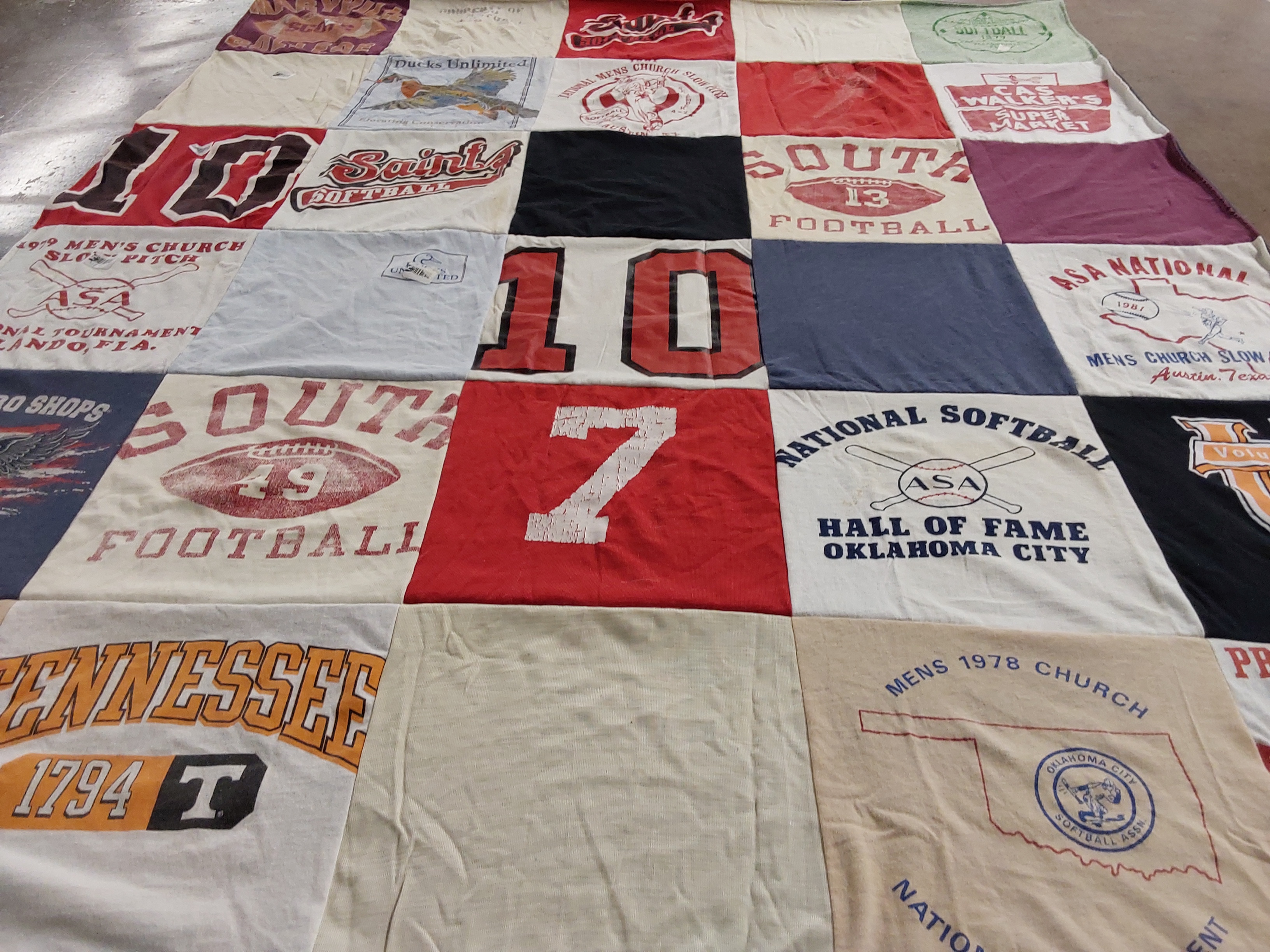T-shirt quilt featuring south football by Leisa from TN
