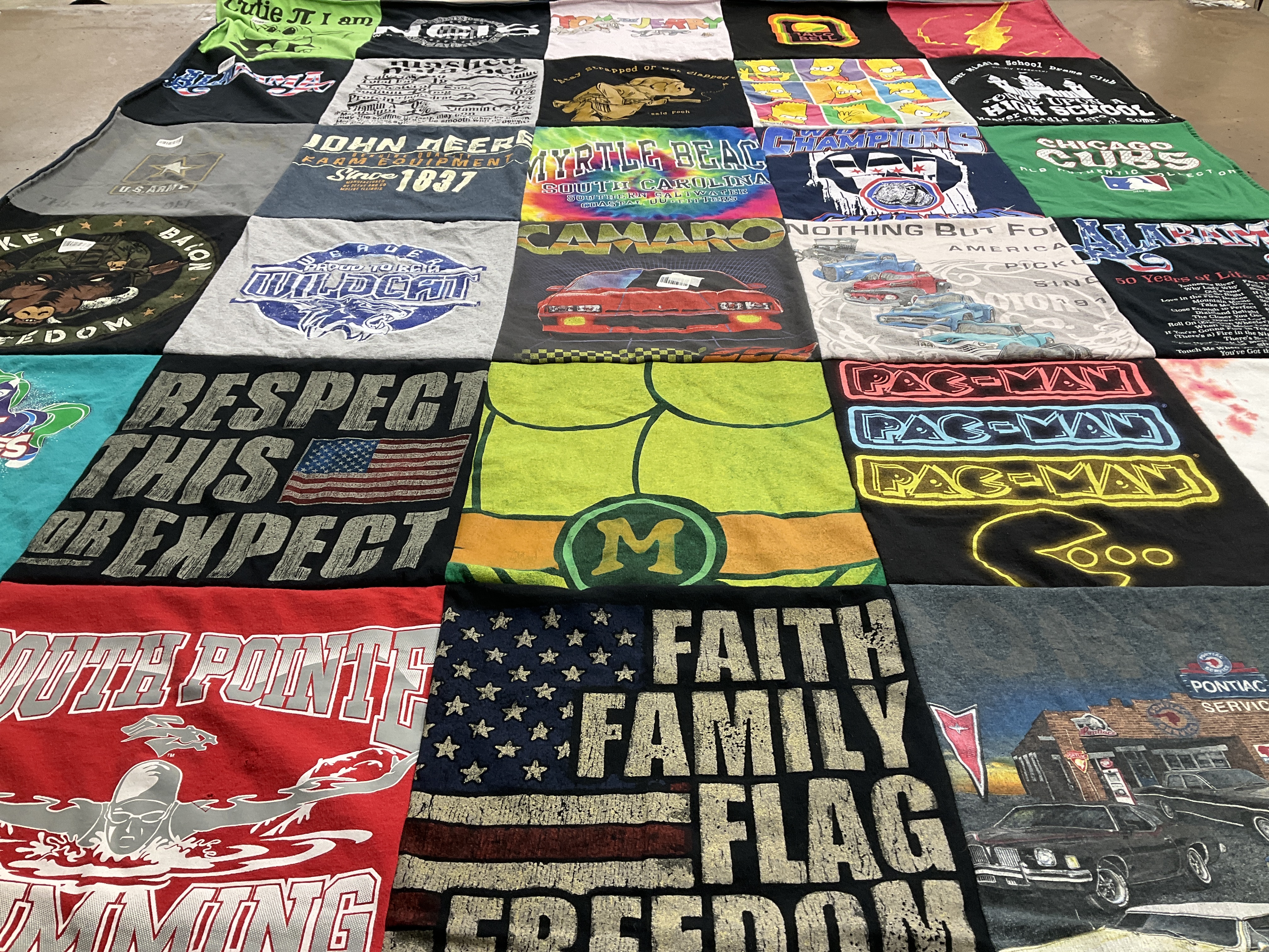 T-shirt quilt featuring wildcat by Michael from OH
