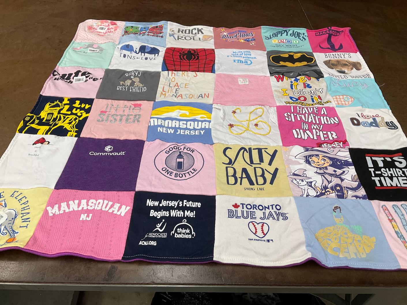 T-shirt quilt featuring toronto blue jays by Jennifer from NJ