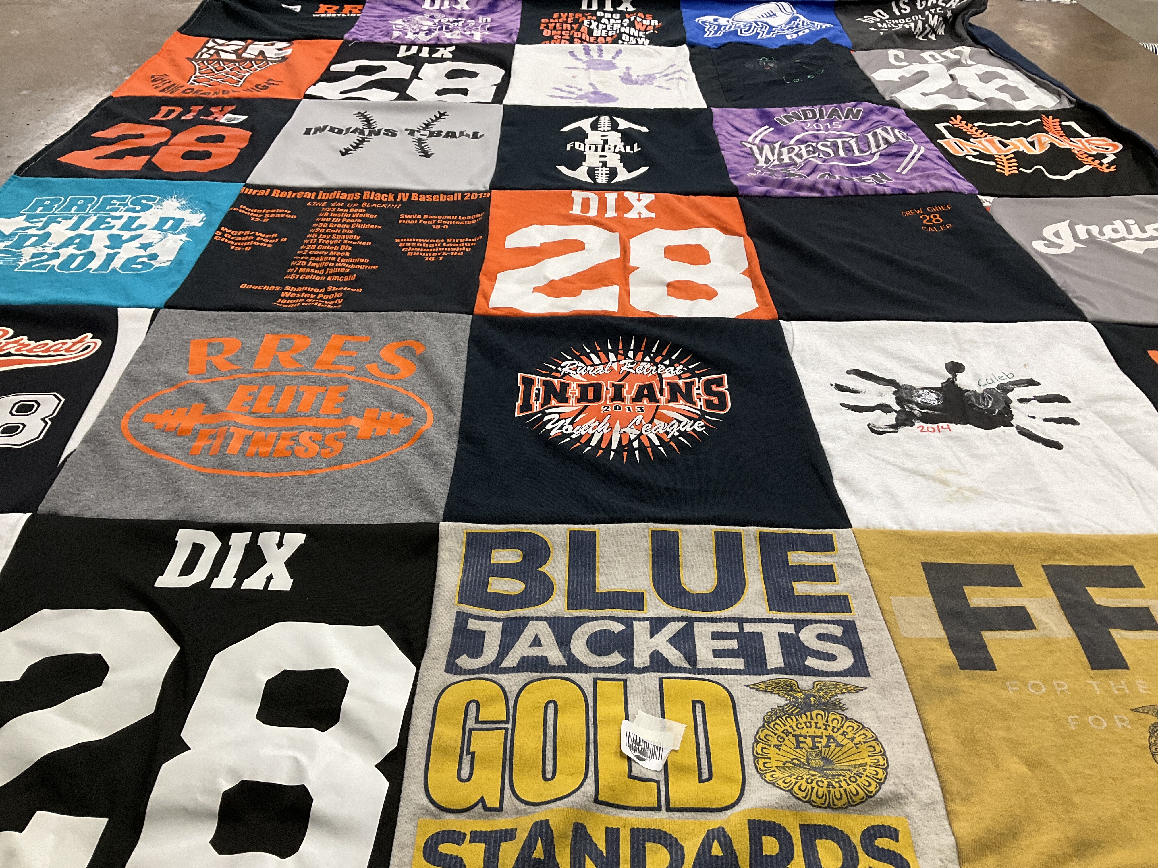 T-shirt quilt featuring indians by Tina from VA