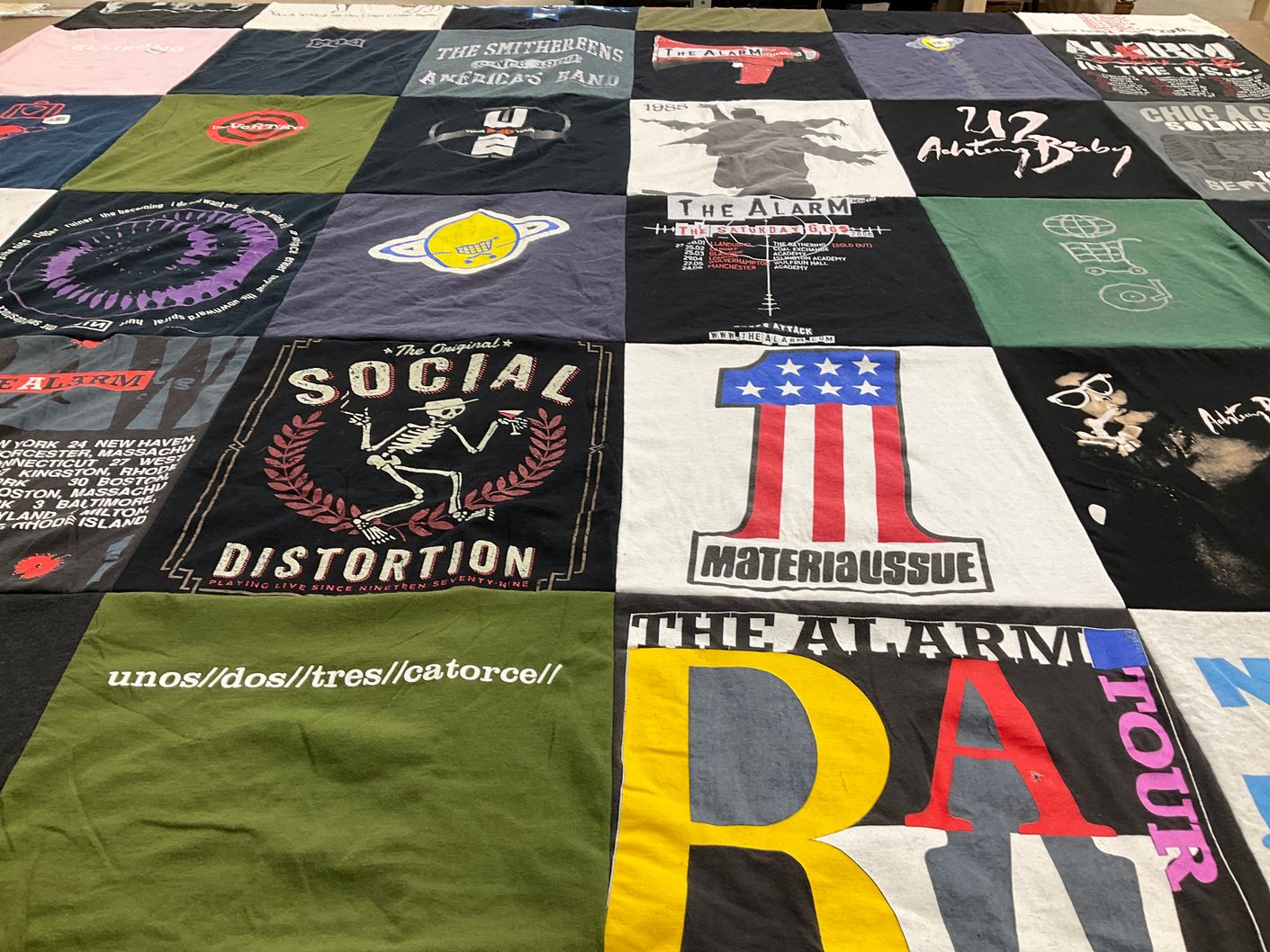 T-shirt quilt with music, bands themes by Kenny from NC