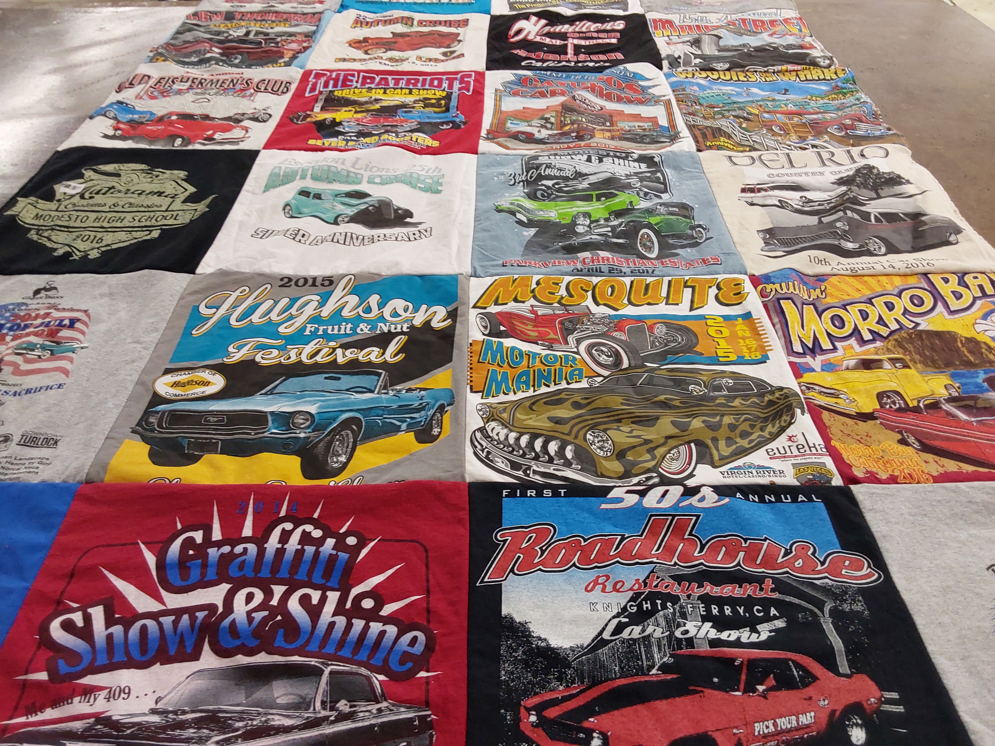 T-shirt quilt from modesto high school by Carol from CA