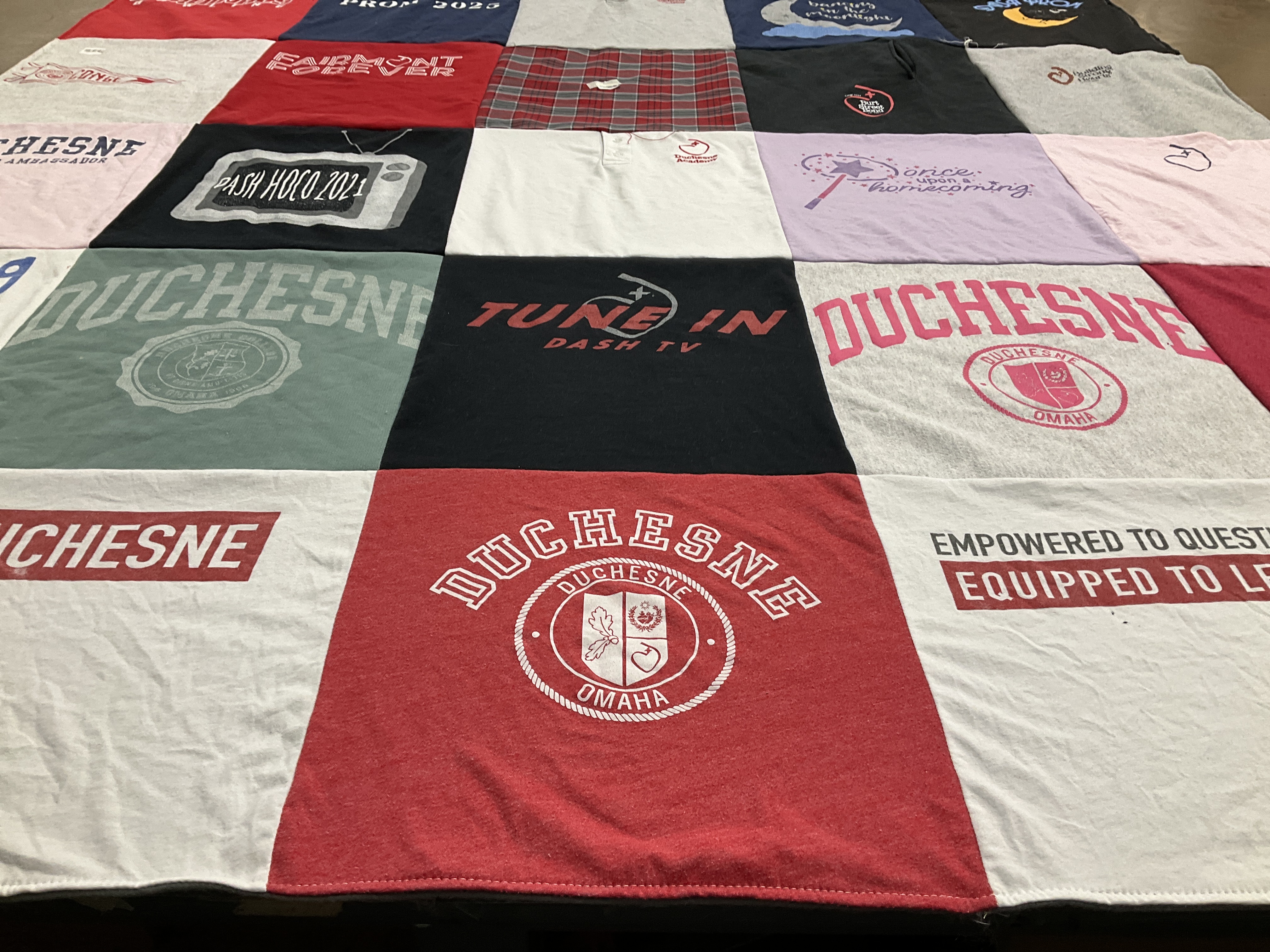 T-shirt quilt from duchesne academy of the holy spirit by Lisa from NE