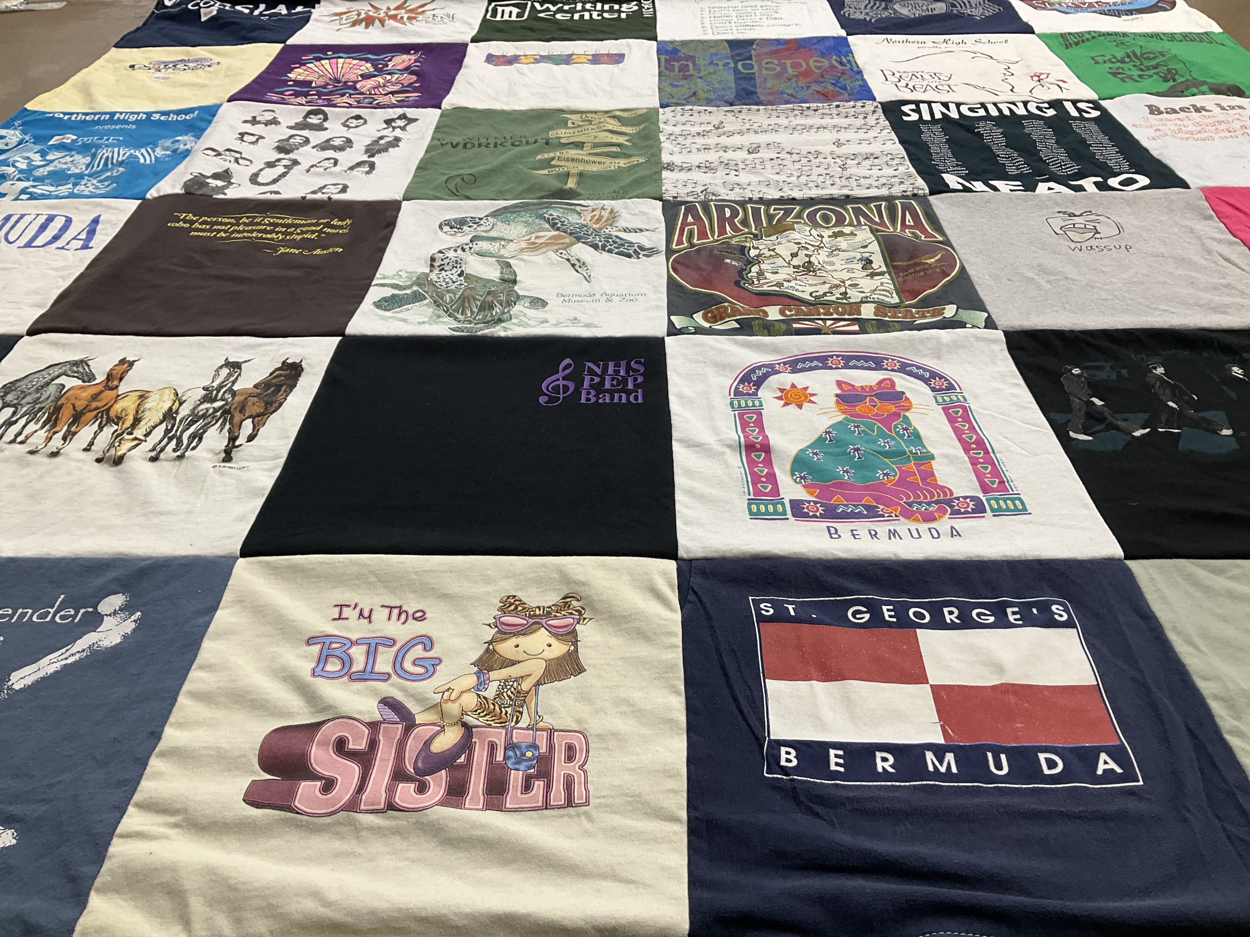 T-shirt quilt from northern high school by Jennifer from NC