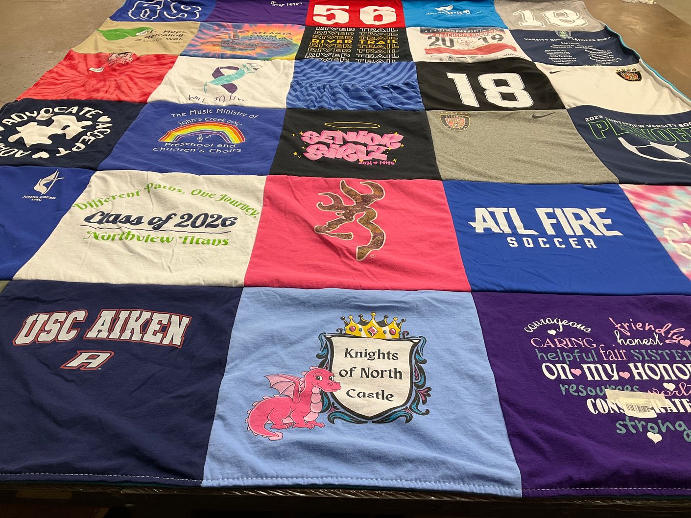 T-shirt quilt featuring northview titans by Sally from GA
