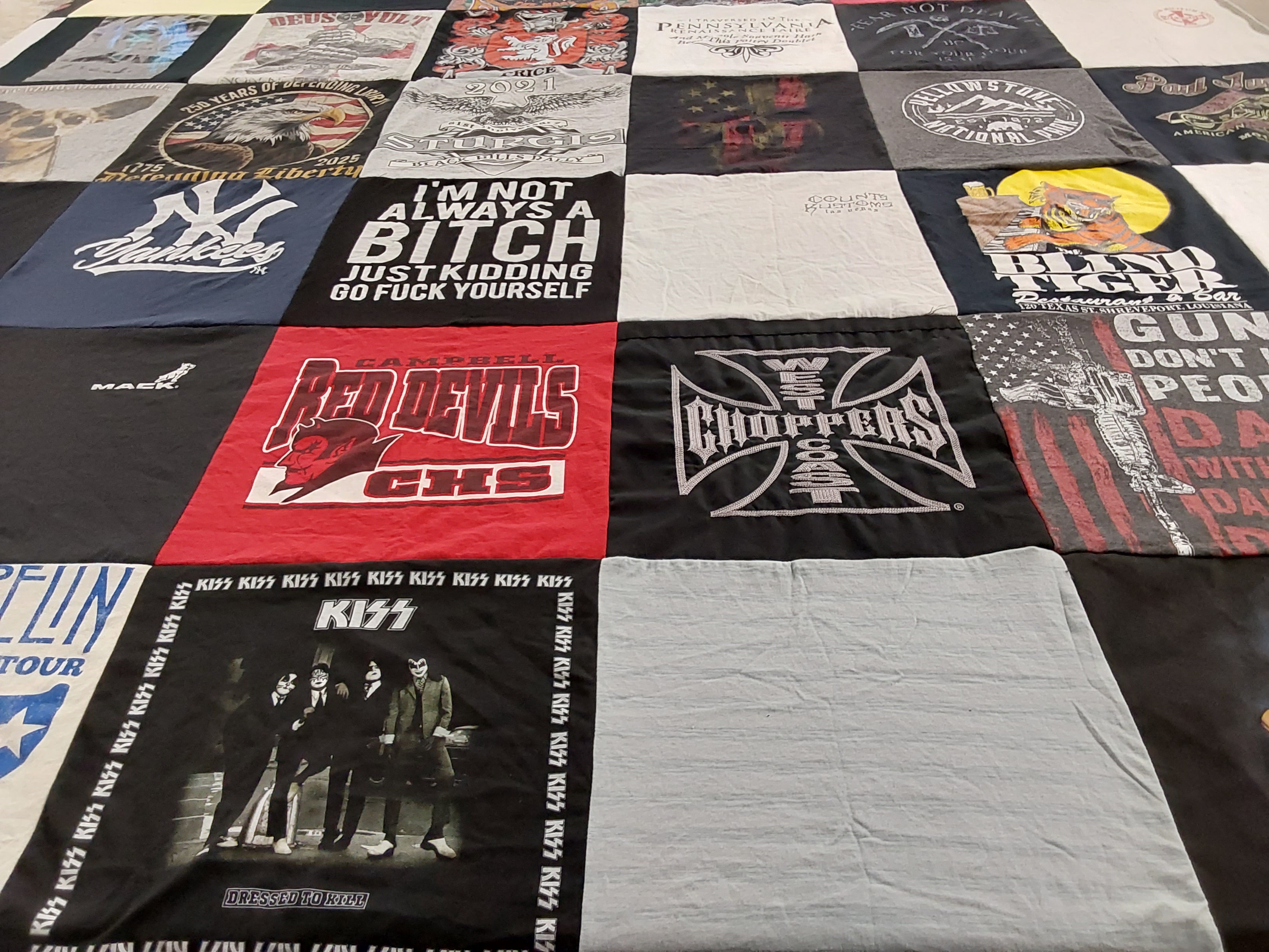 T-shirt quilt from campbell high school by Bryant from PA
