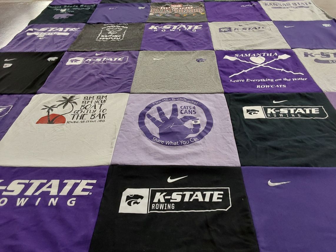 T-shirt quilt from kansas state university by Kim from KS