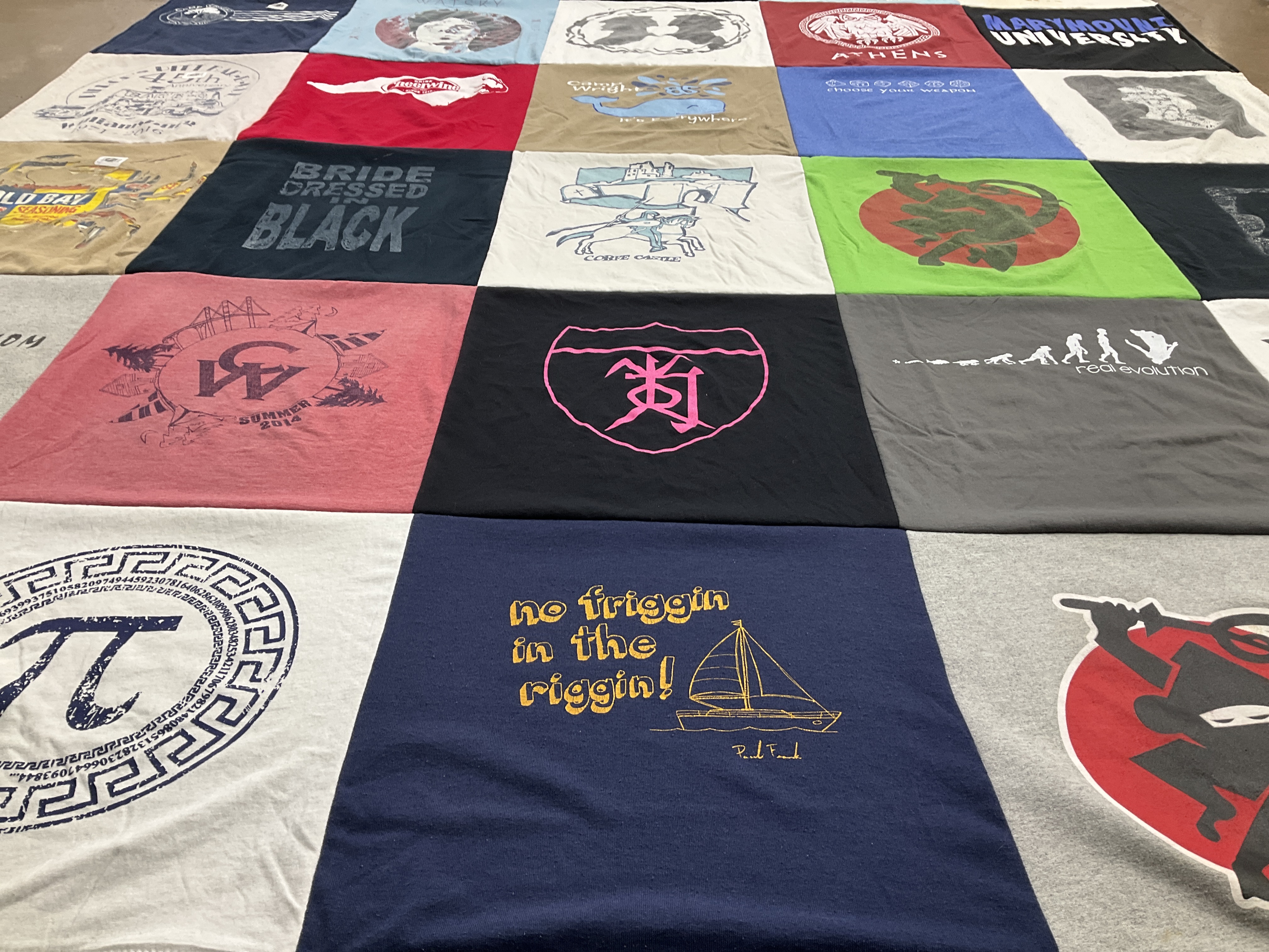 T-shirt quilt from marymount university by John from VA