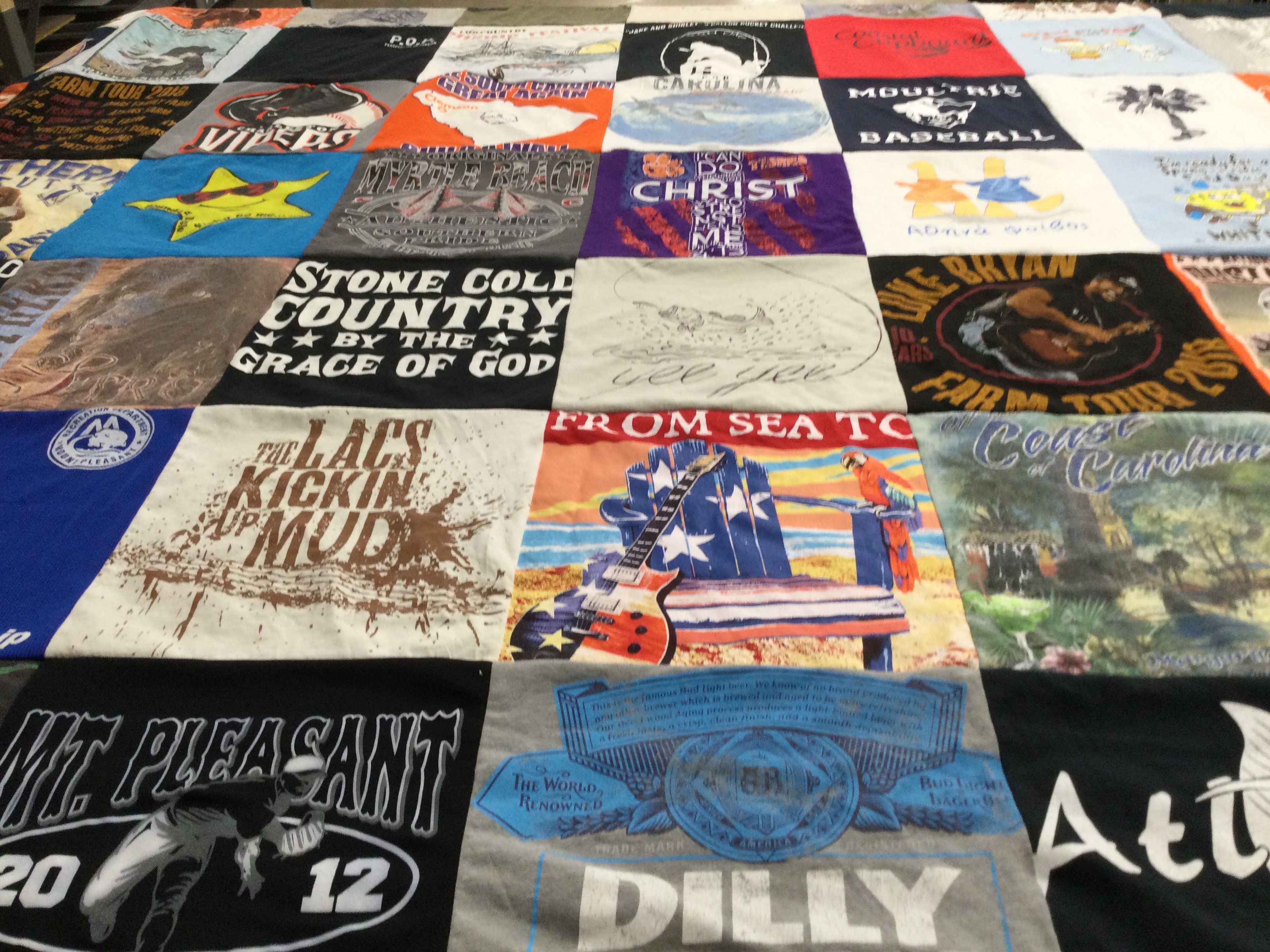 T-shirt quilt from mt pleasant high school by Susan from SC