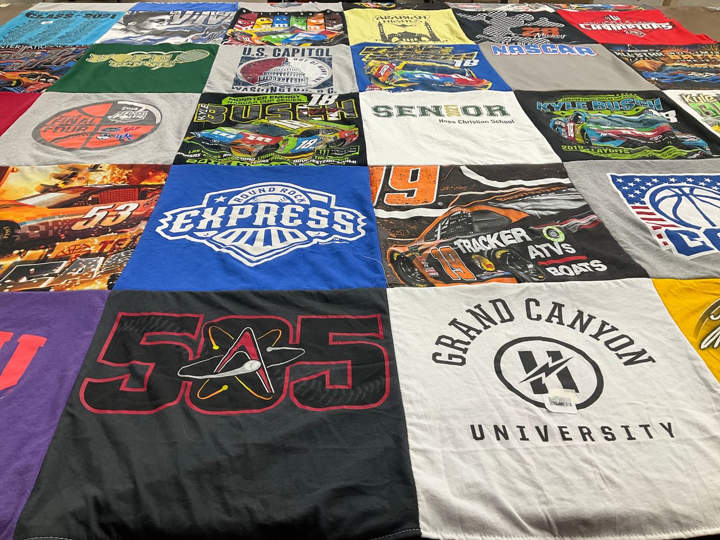 T-shirt quilt from grand canyon university by Robyn from NM