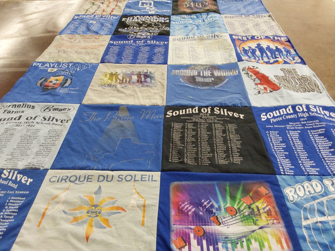 T-shirt quilt from pierce county high school by john from GA