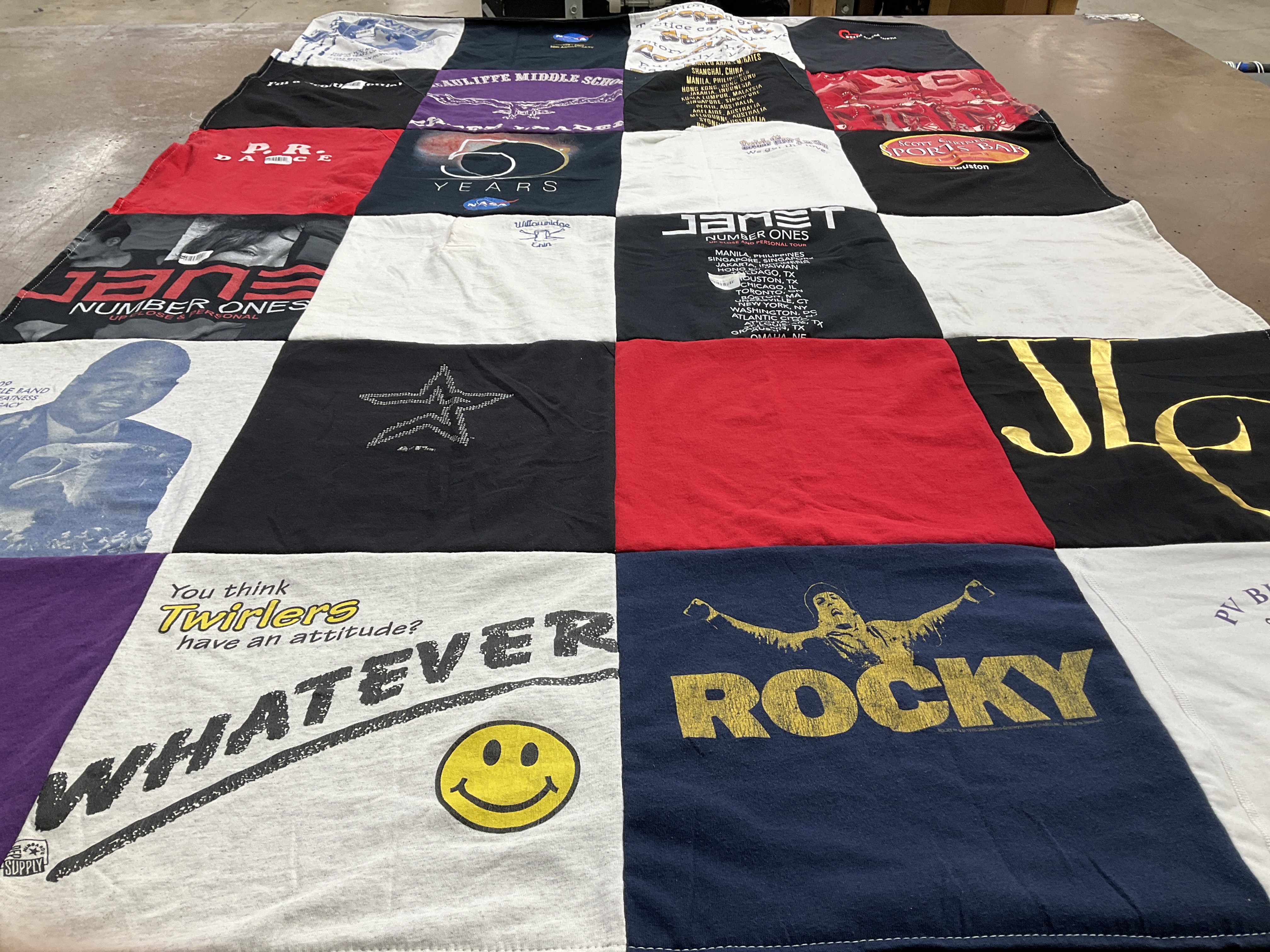 T-shirt quilt from paradise valley high school by Linda from TX