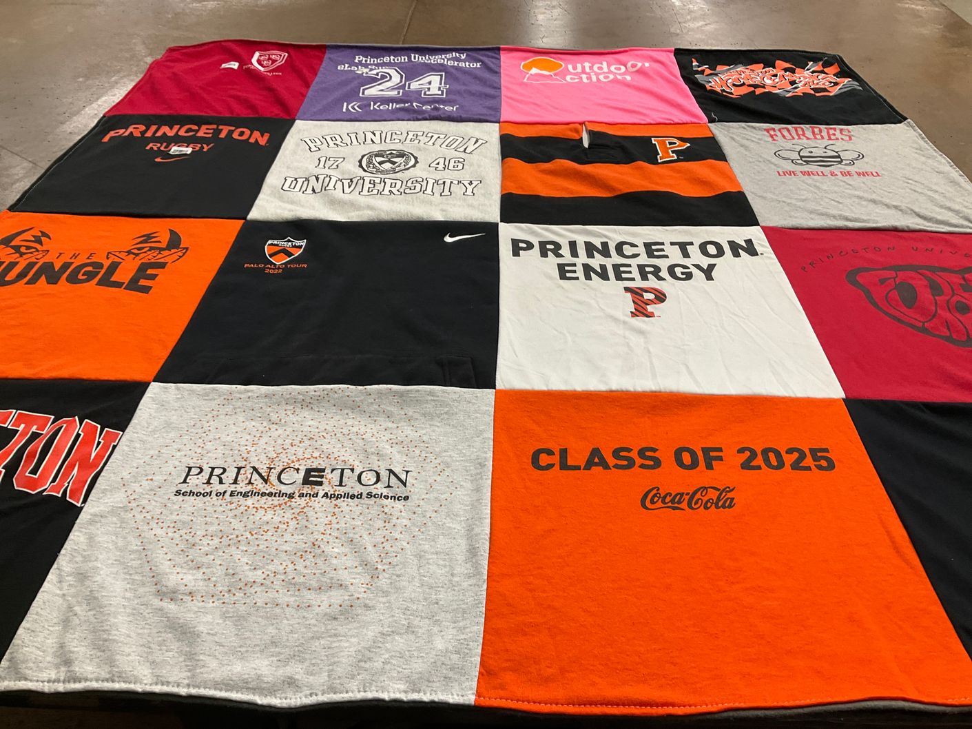 T-shirt quilt featuring princeton rugby by Susan from NC