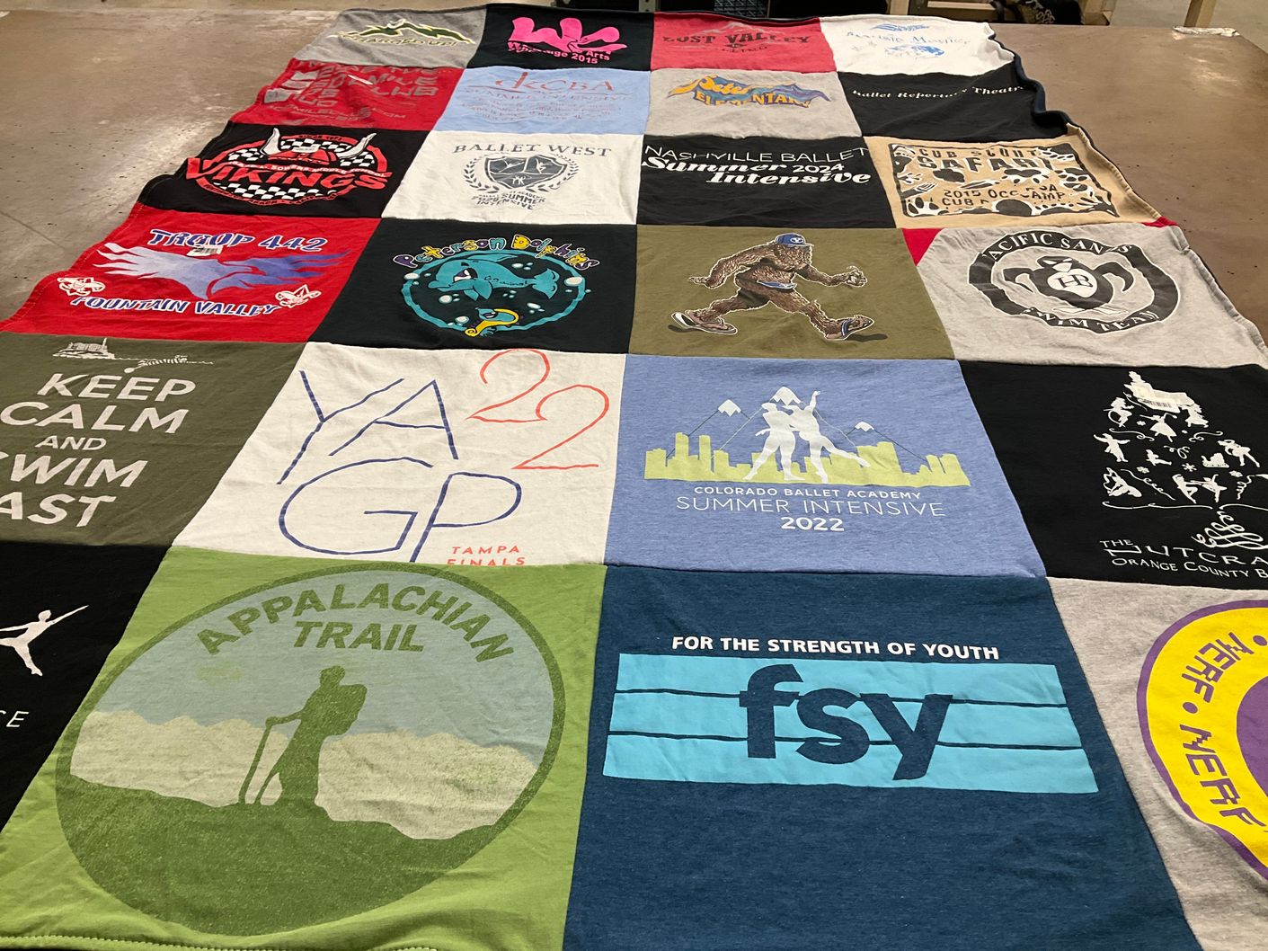 T-shirt quilt featuring vikings by Heather from CA
