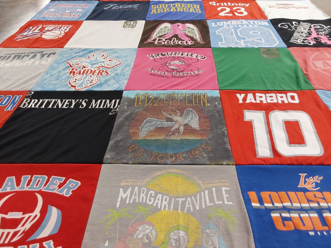 T-shirt quilt featuring raiders by Cheryl from TX