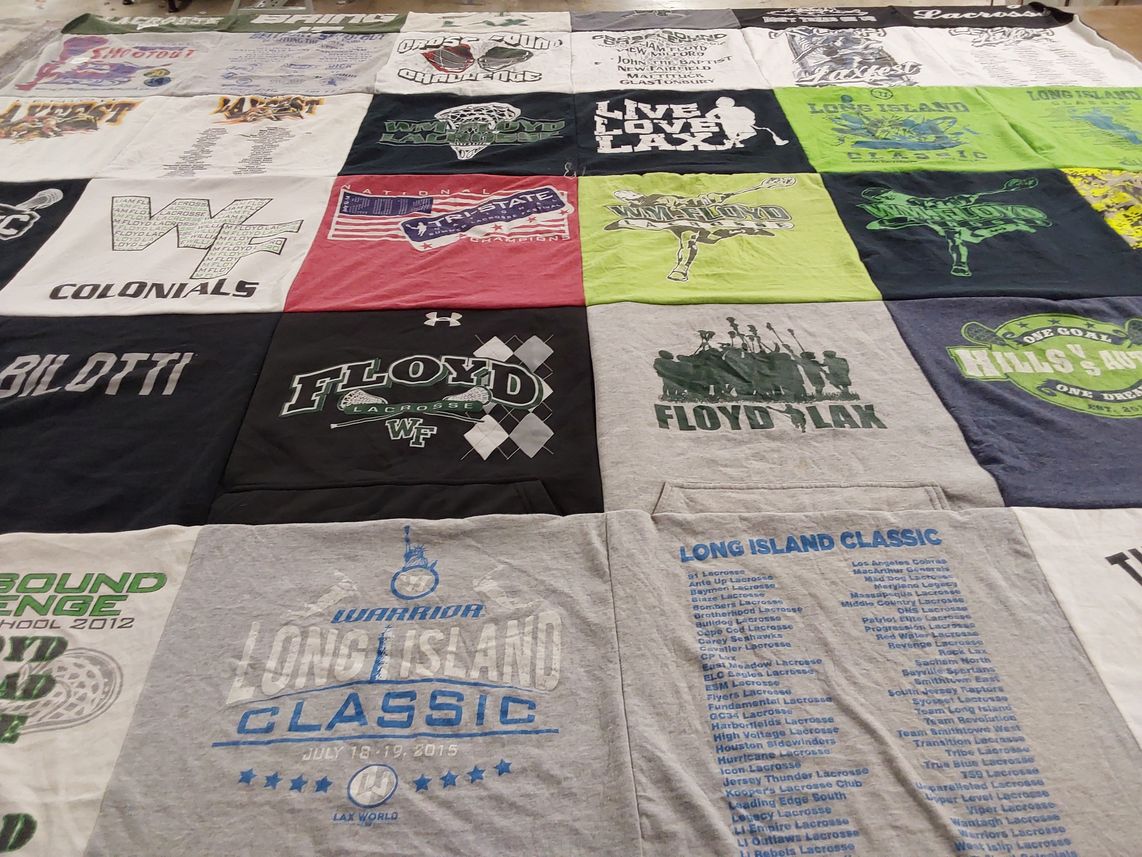 T-shirt quilt featuring floyd lacrosse, long island lacrosse by Barbara from DE