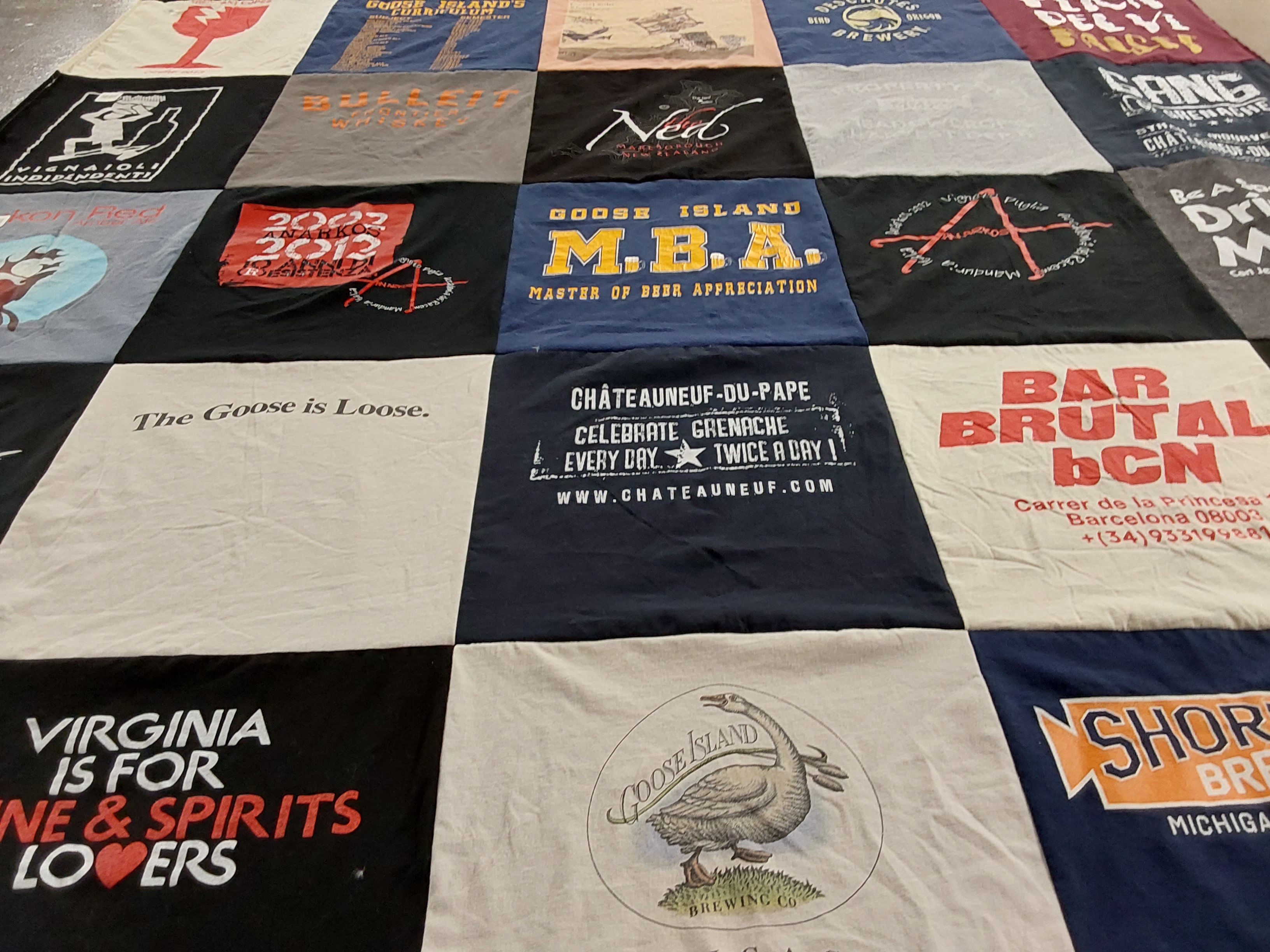 T-shirt quilt from goose island master of beer appreciation by Joe from IL