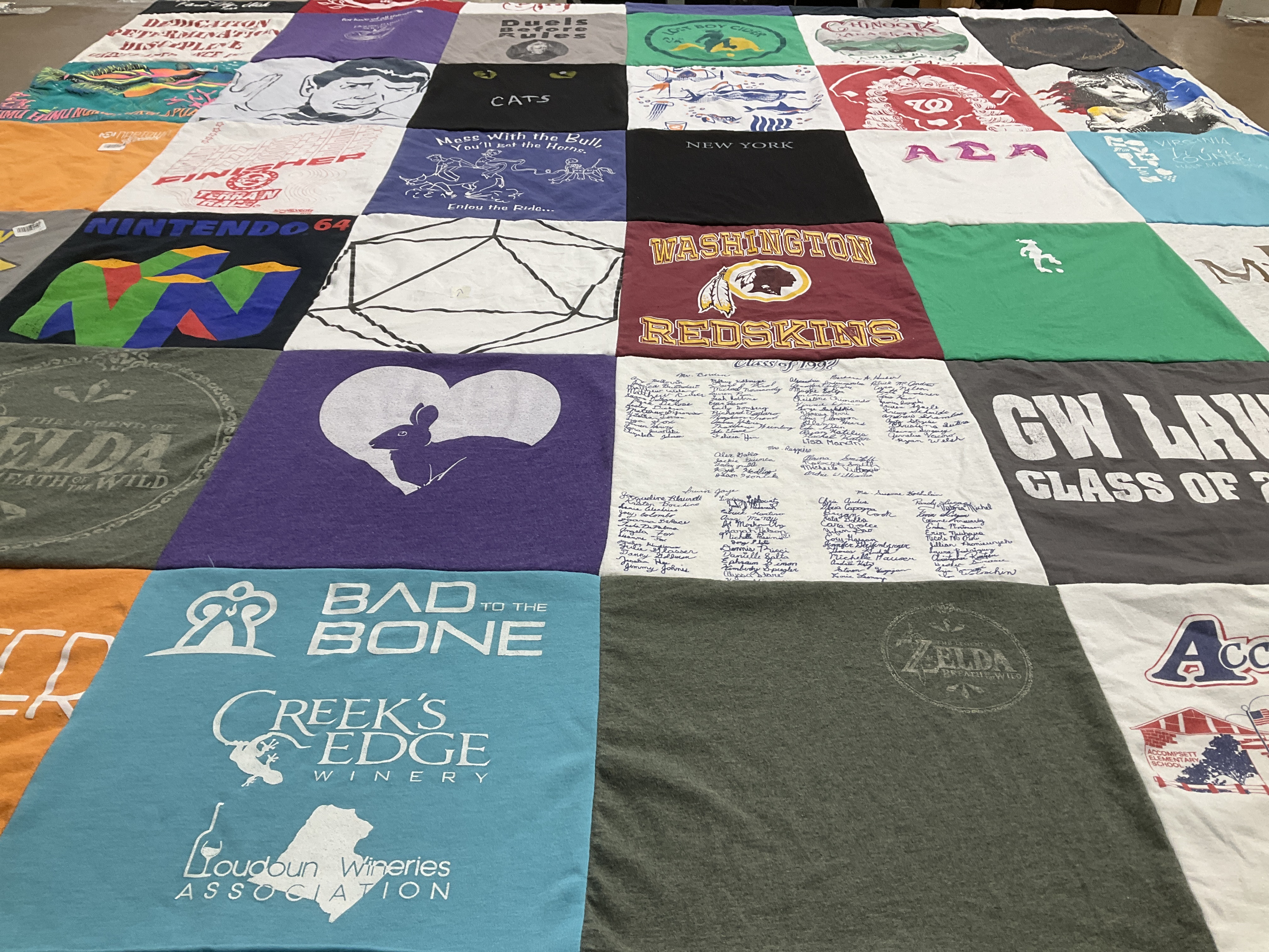 T-shirt quilt featuring washington redskins by Stephanie from NY