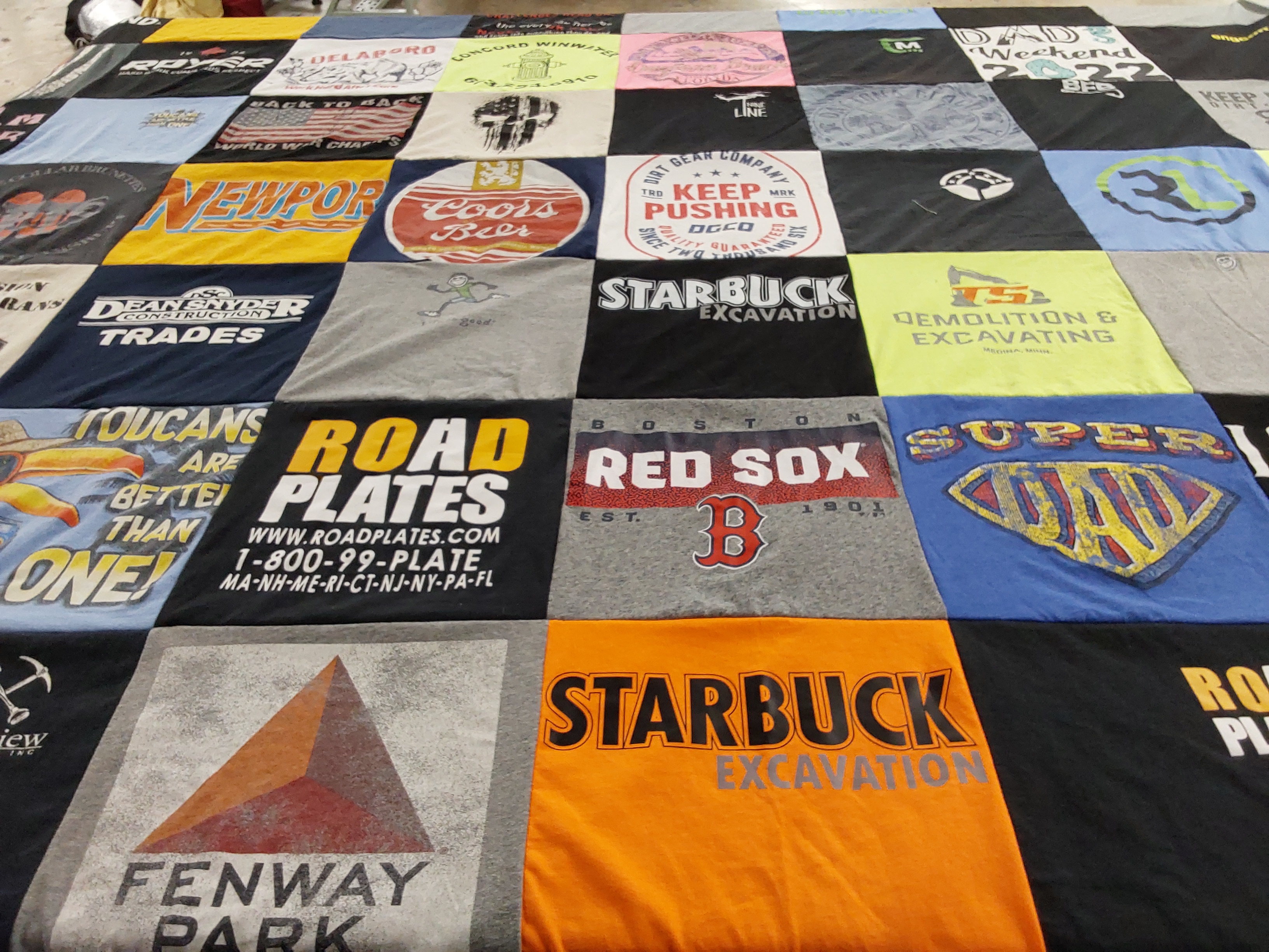 T-shirt quilt featuring boston red sox by James from NH