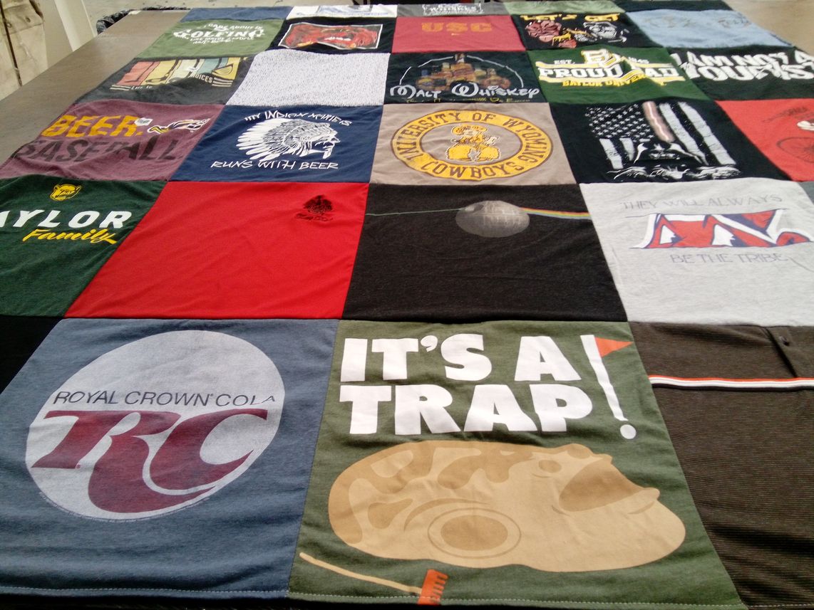 T-shirt quilt featuring university of wyoming cowboys by Liam from CA